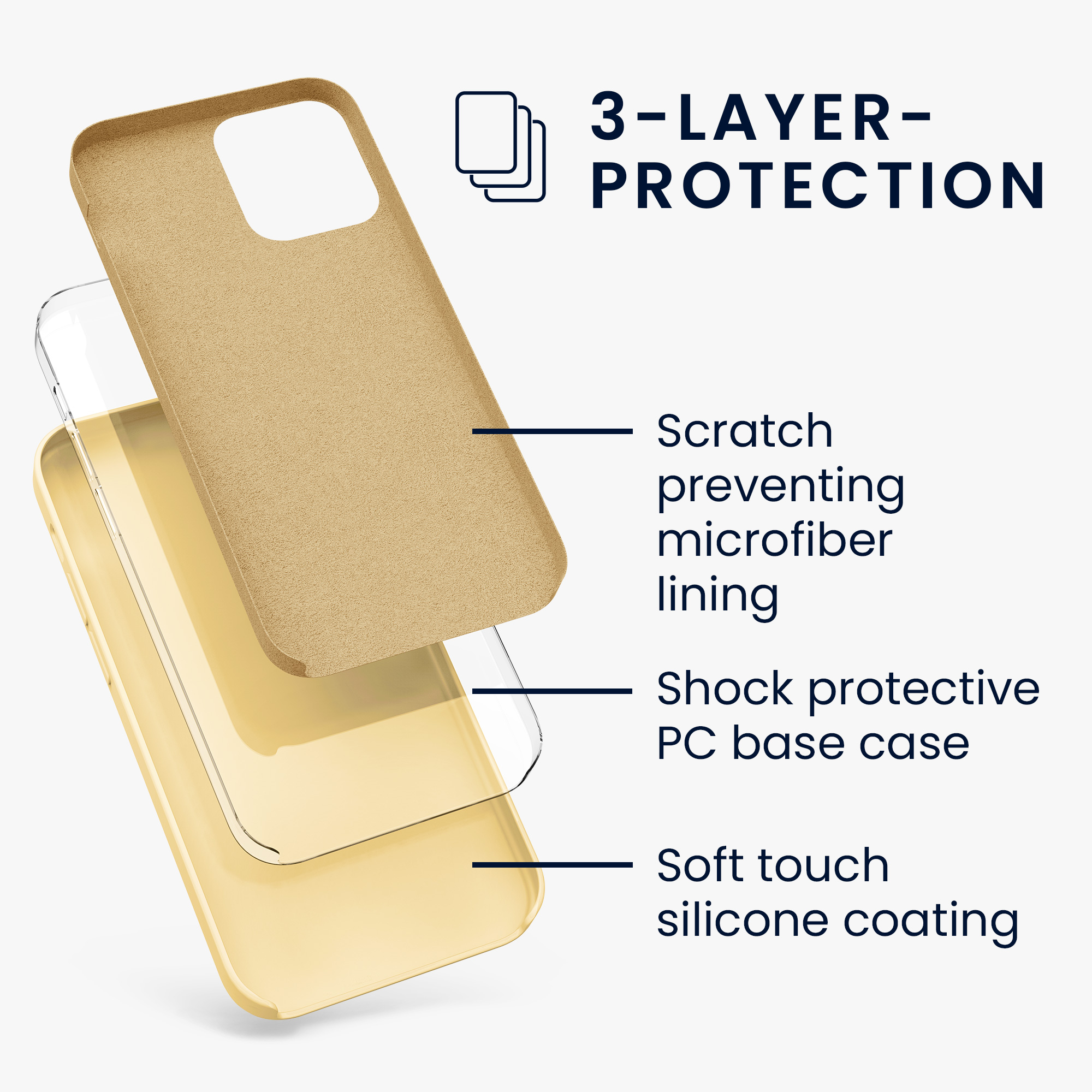 Silikonový kryt kwmobile pro iPhone 12 Pro Max - světle žlutá