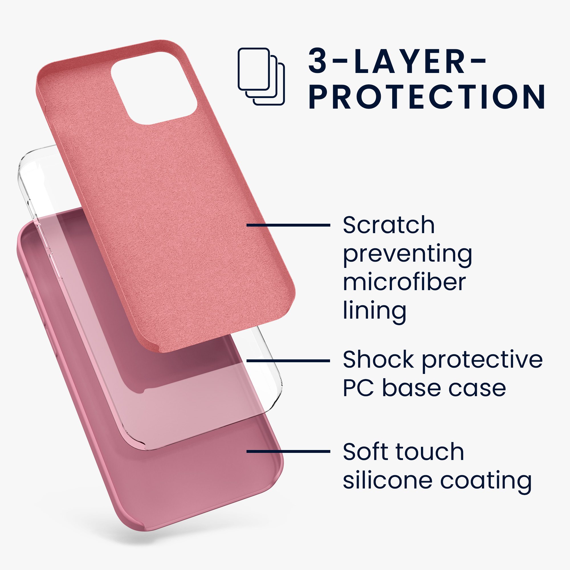 Silikonový kryt kwmobile pro iPhone 12 Pro Max - tmavě růžová