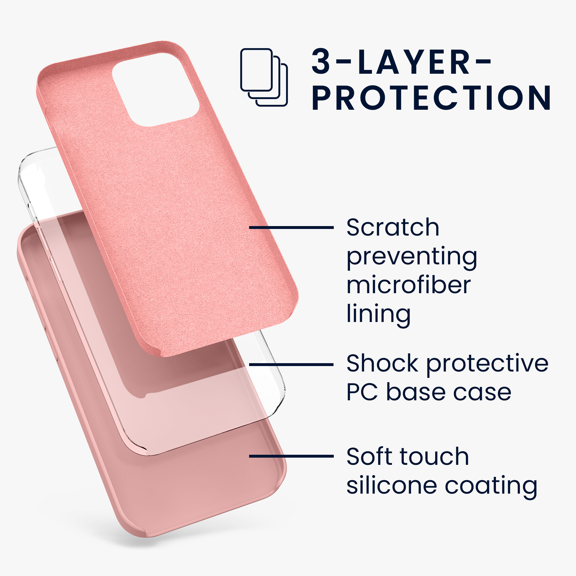 Silikonový kryt kwmobile pro iPhone 12 Pro Max - zimní růžová