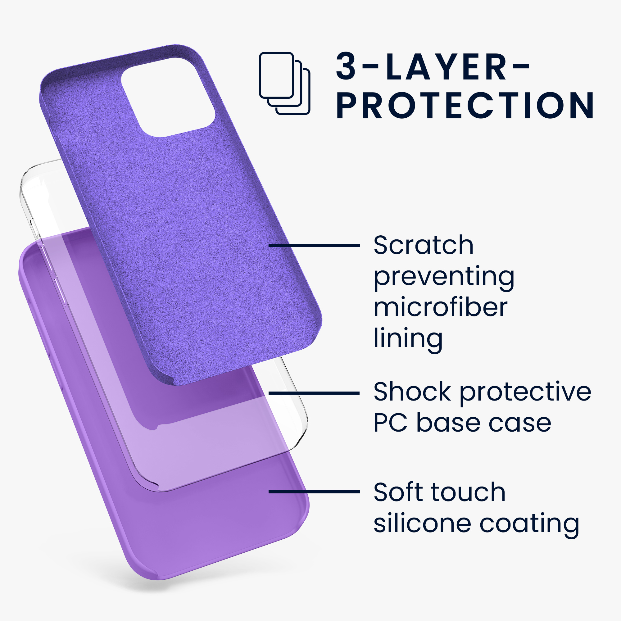 Pouzdro pro Apple iPhone 12 Pro Max kwmobile silikonové - orchidejová fialová