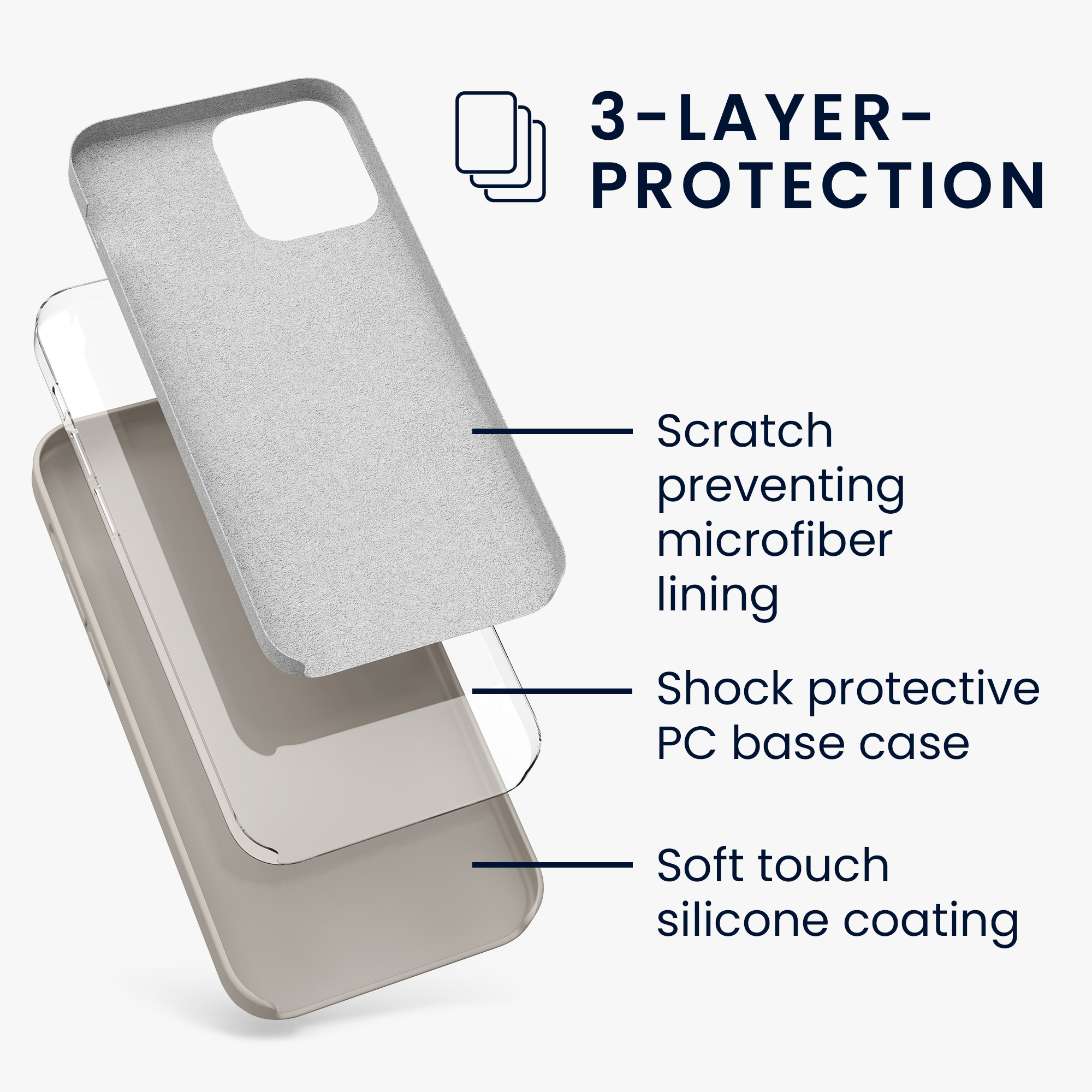 Silikonový kryt kwmobile pro iPhone 12 Pro Max - taupe