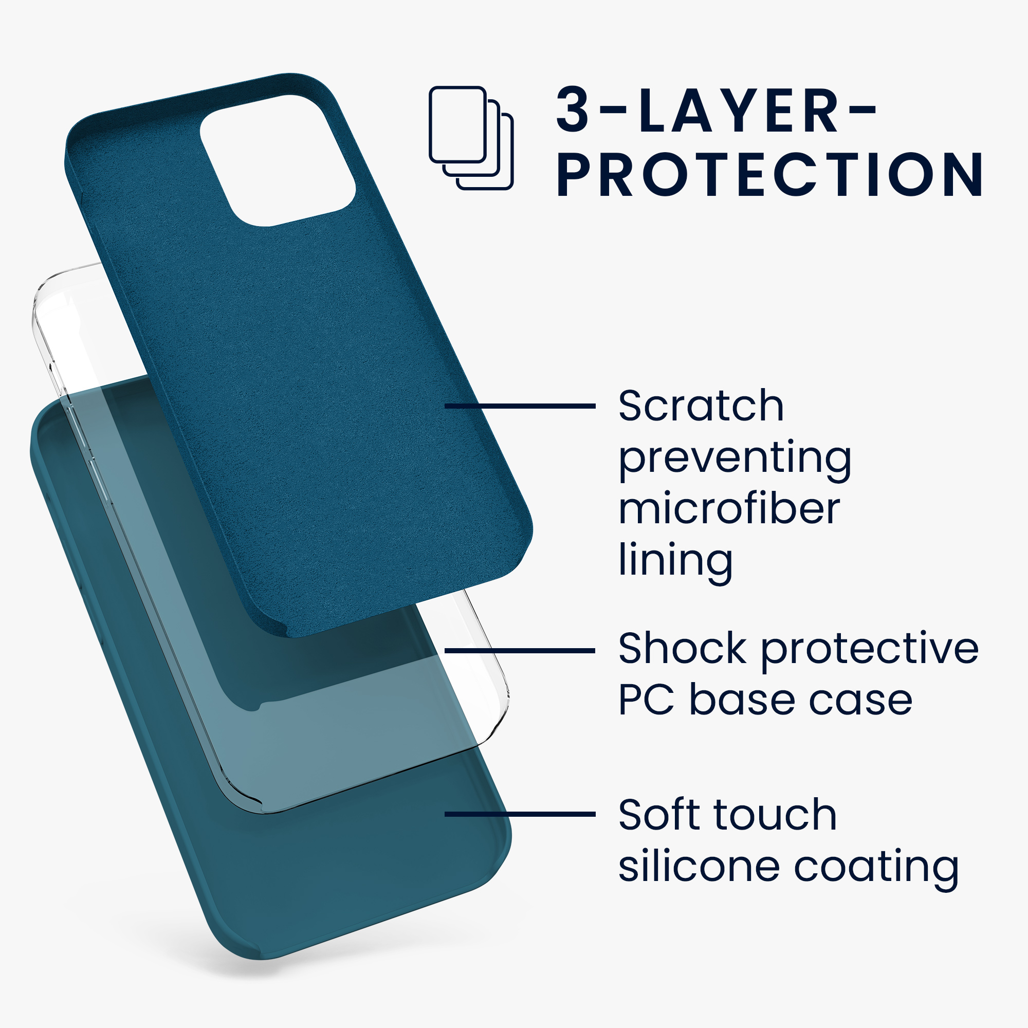 Silikonový kryt kwmobile pro iPhone 12 Pro Max - tyrkysová matná