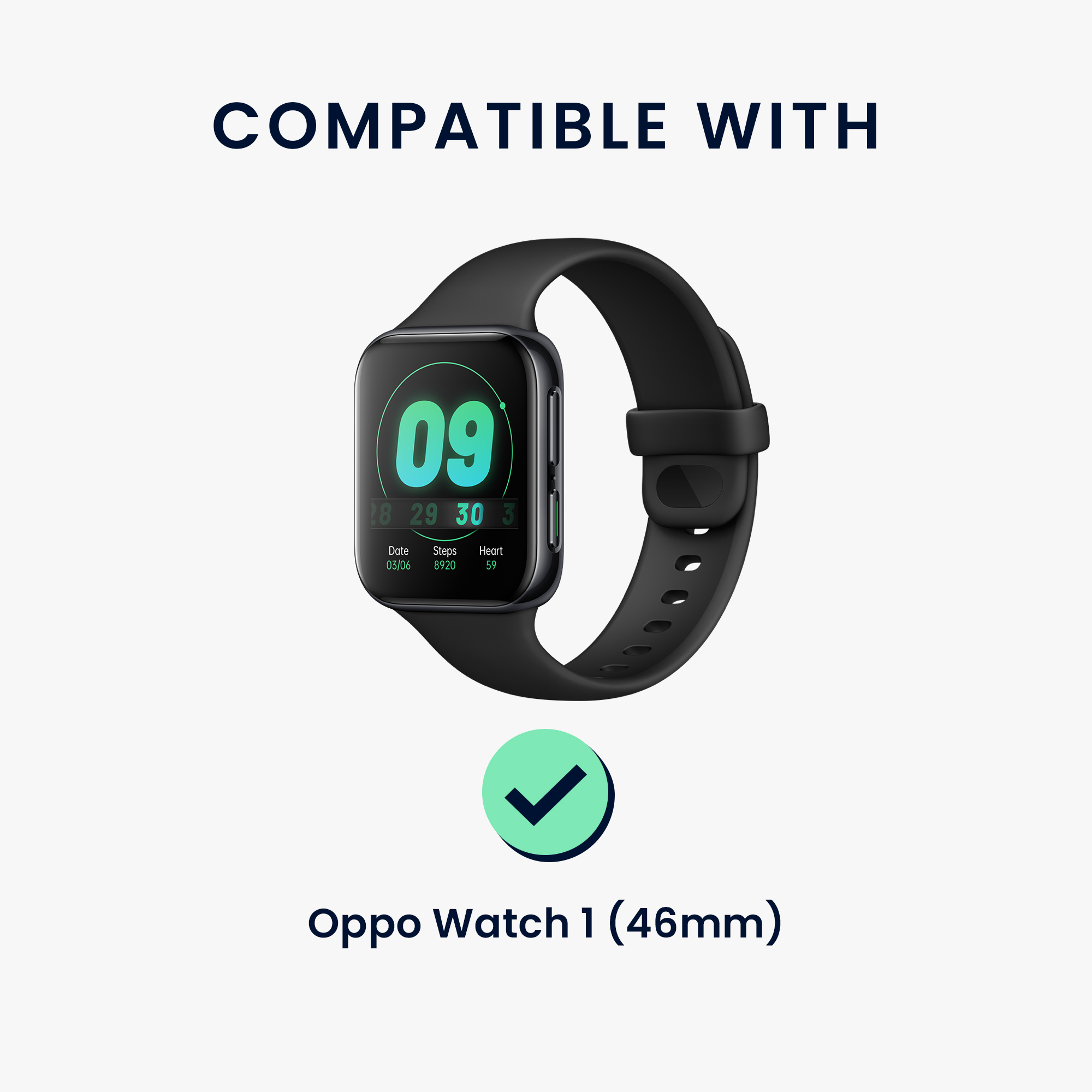 Nabíjecí kabel kwmobile pro Oppo Watch 1 (46mm) - černá