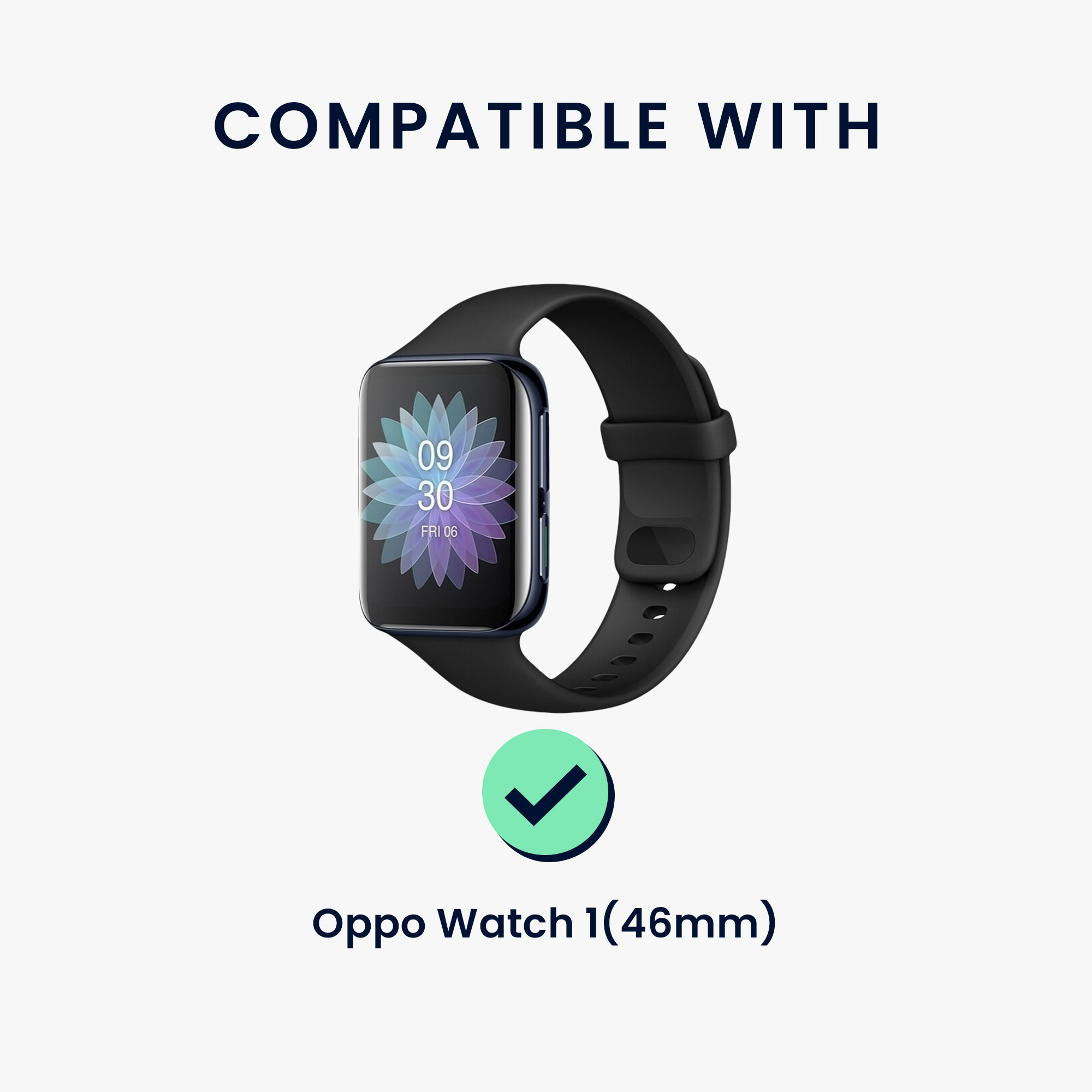 Nabíjecí kabel pro chytré hodinky pro Oppo Watch 1 (46mm) kwmobile - bílá