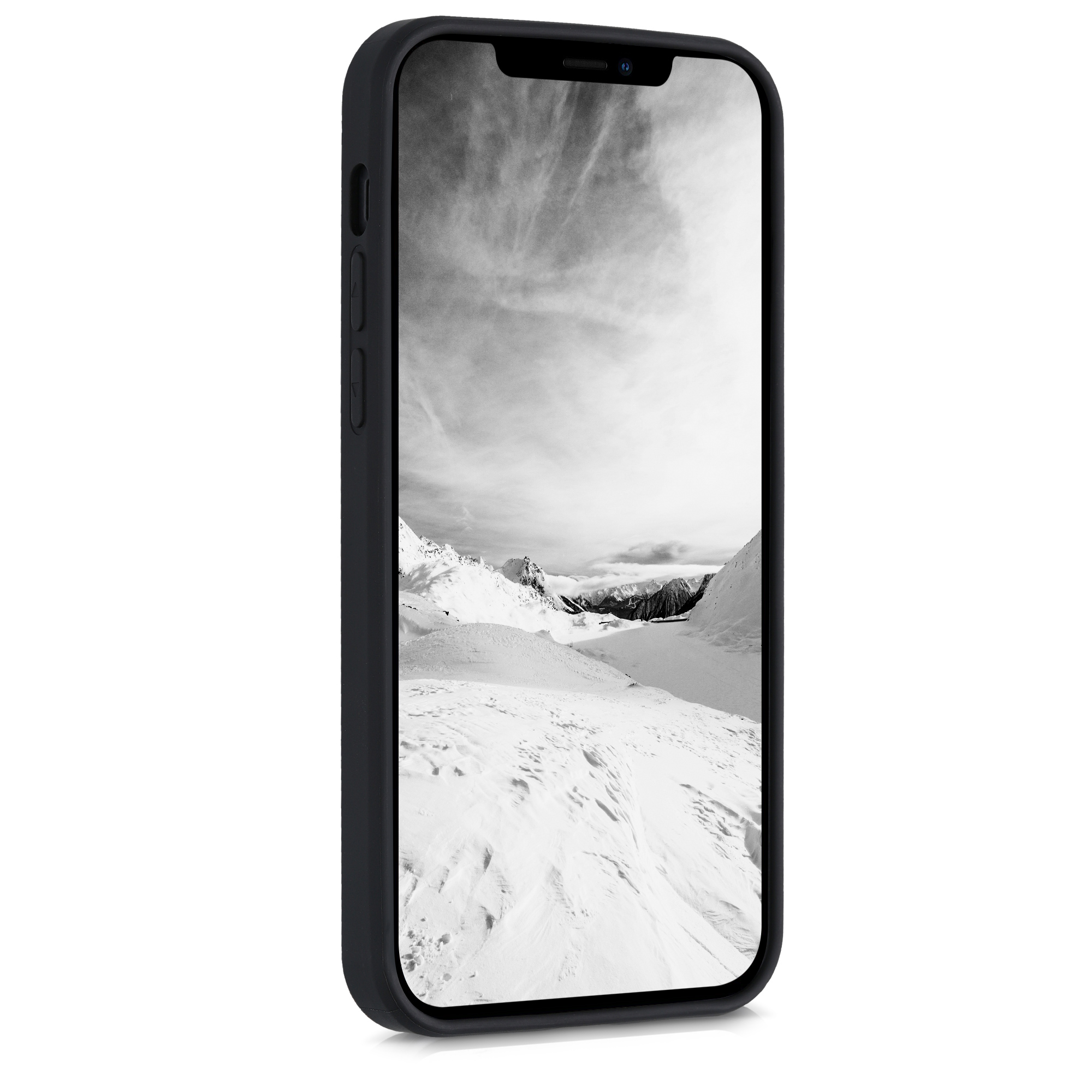 Dřevěný kryt kwmobile pro iPhone 12 / iPhone 12 Pro - světle hnědá / černá