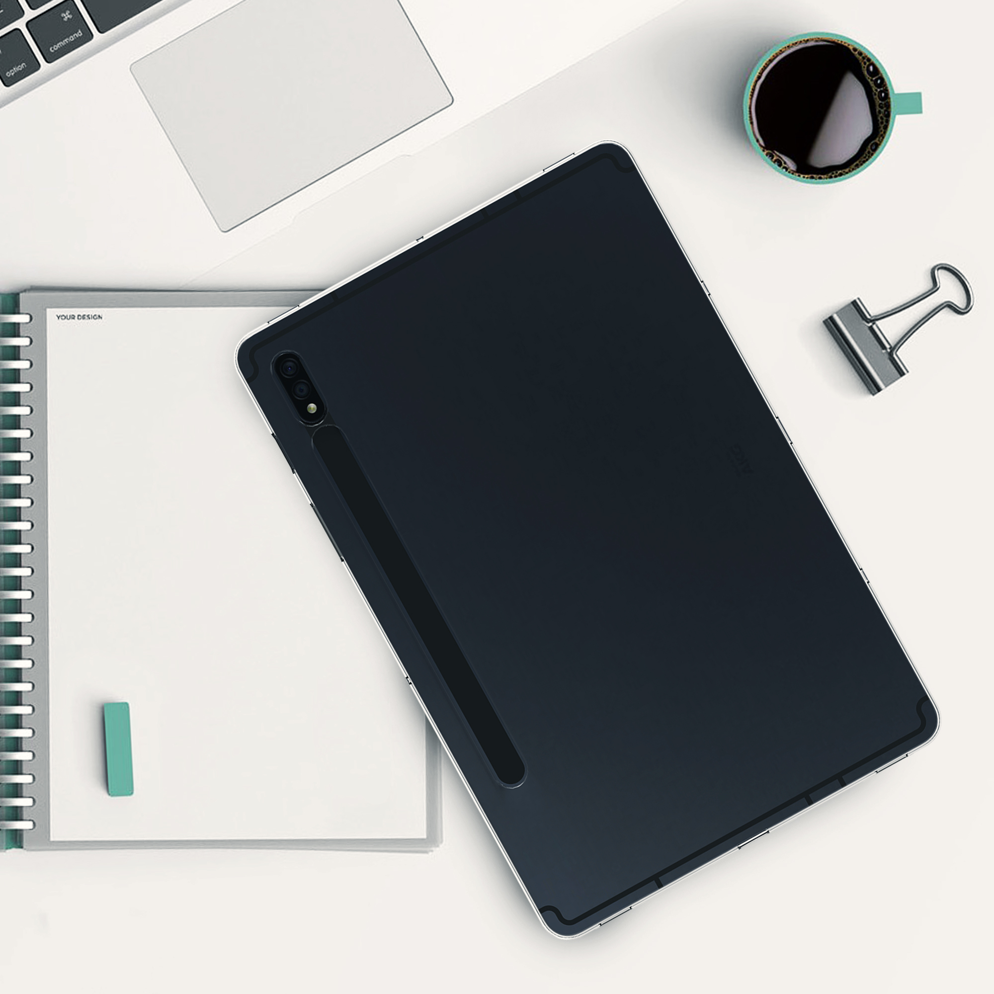 Zadní obal na tablet Galaxy Tab S9 / S8 / S7 kwmobile transparentní