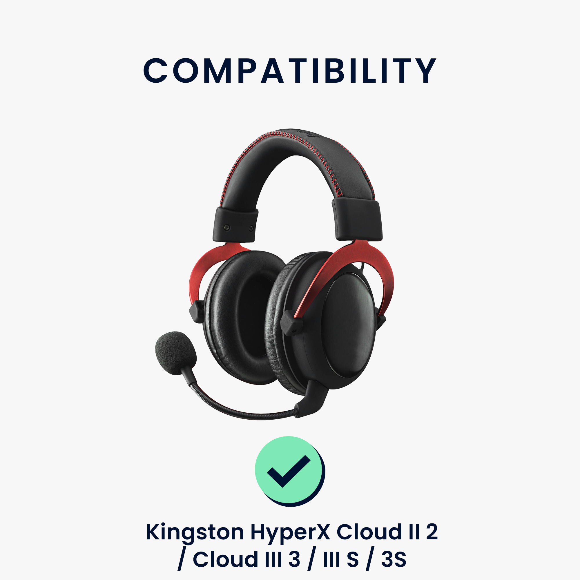2x Náušníky na sluchátka kwmobile pro Kingston HyperX Cloud II 2 / Cloud II… - černá