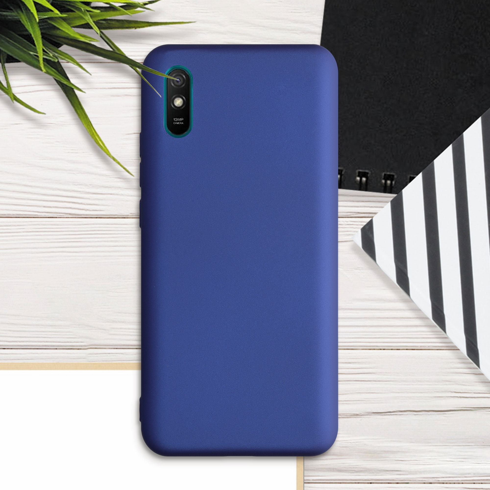 Kryt Xiaomi Redmi 9A metalický TPU modrá kwmobile
