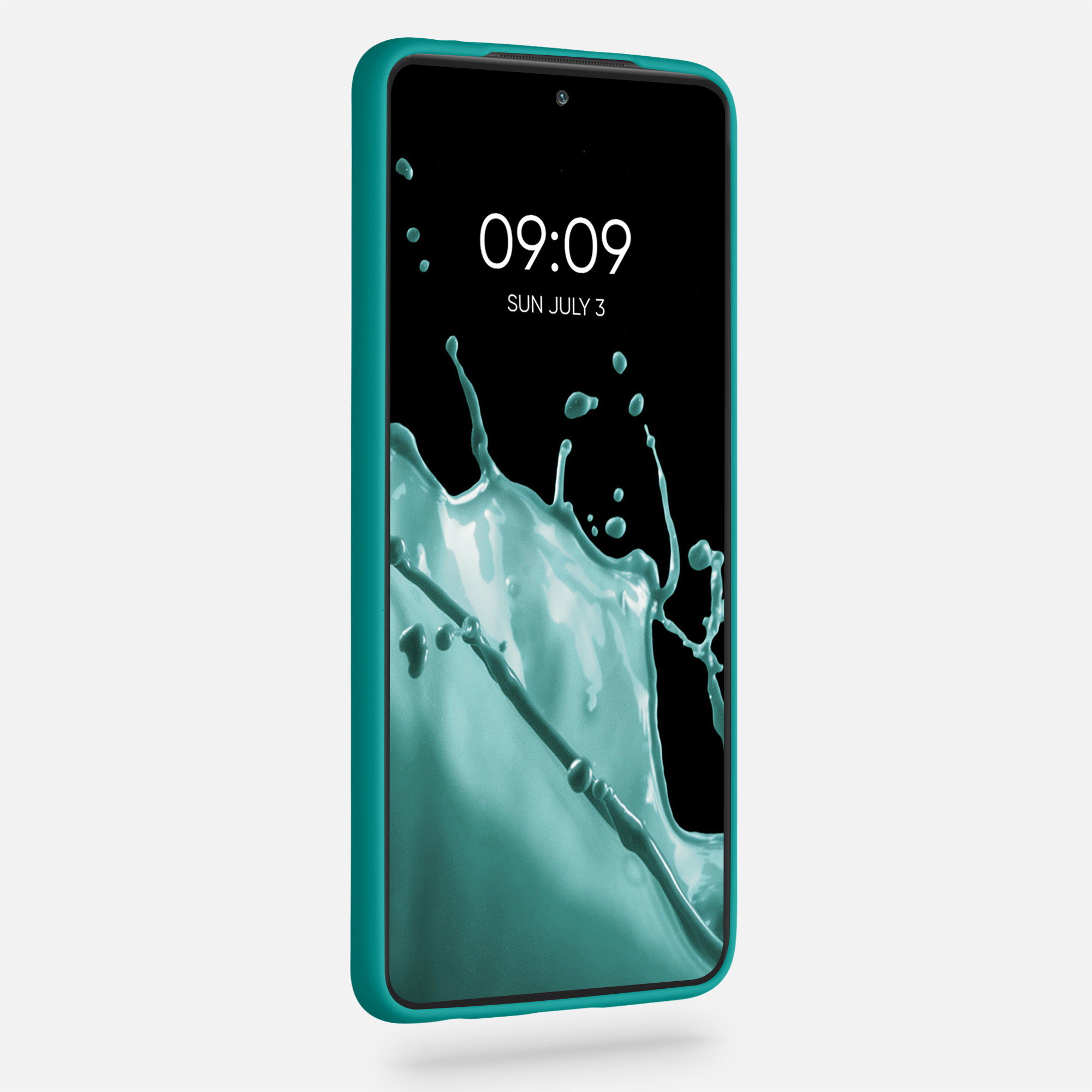 Kryt Xiaomi Poco X3 NFC silikonový TPU modrozelená matná kwmobile