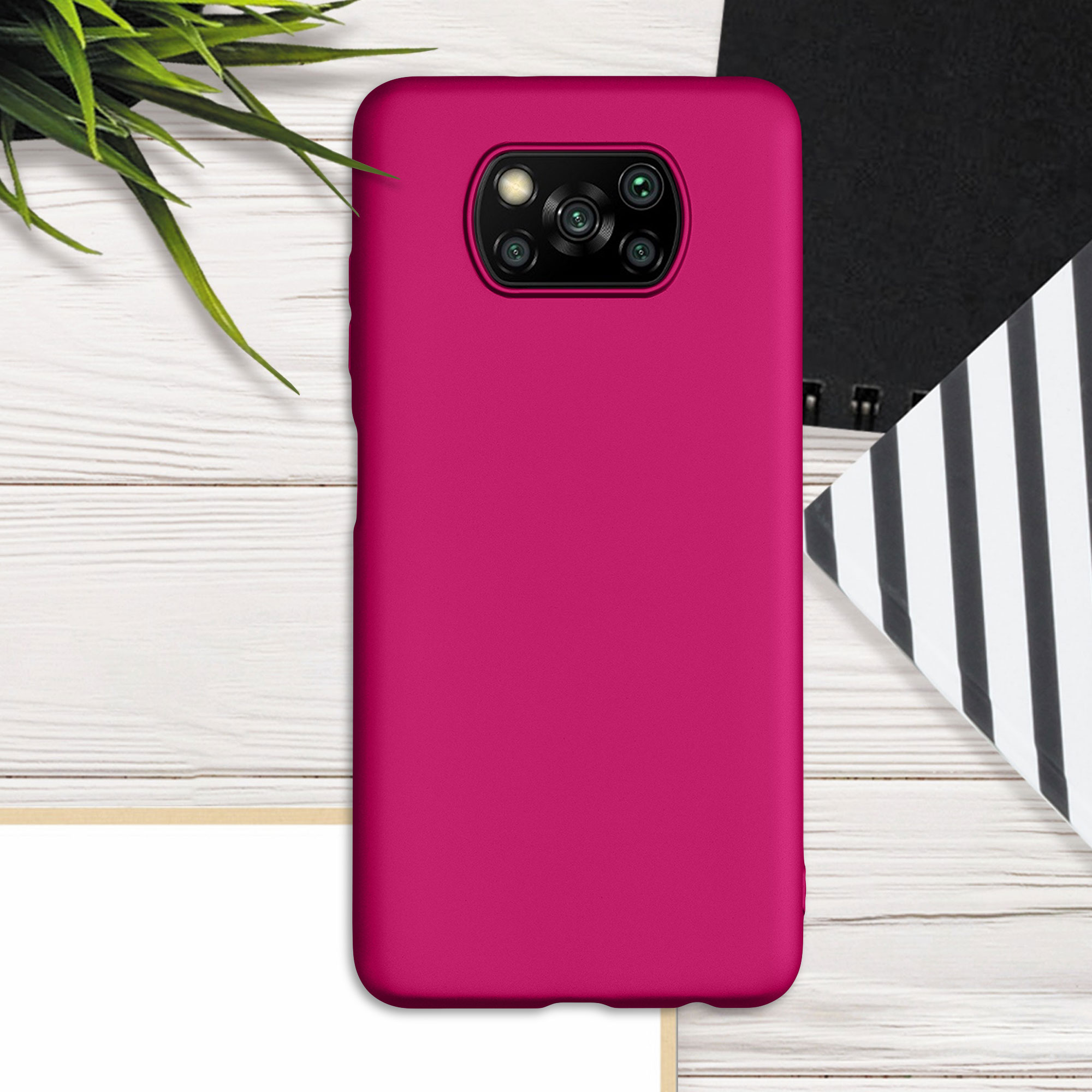 Kryt Xiaomi Poco X3 NFC metalický TPU metalická růžová kwmobile