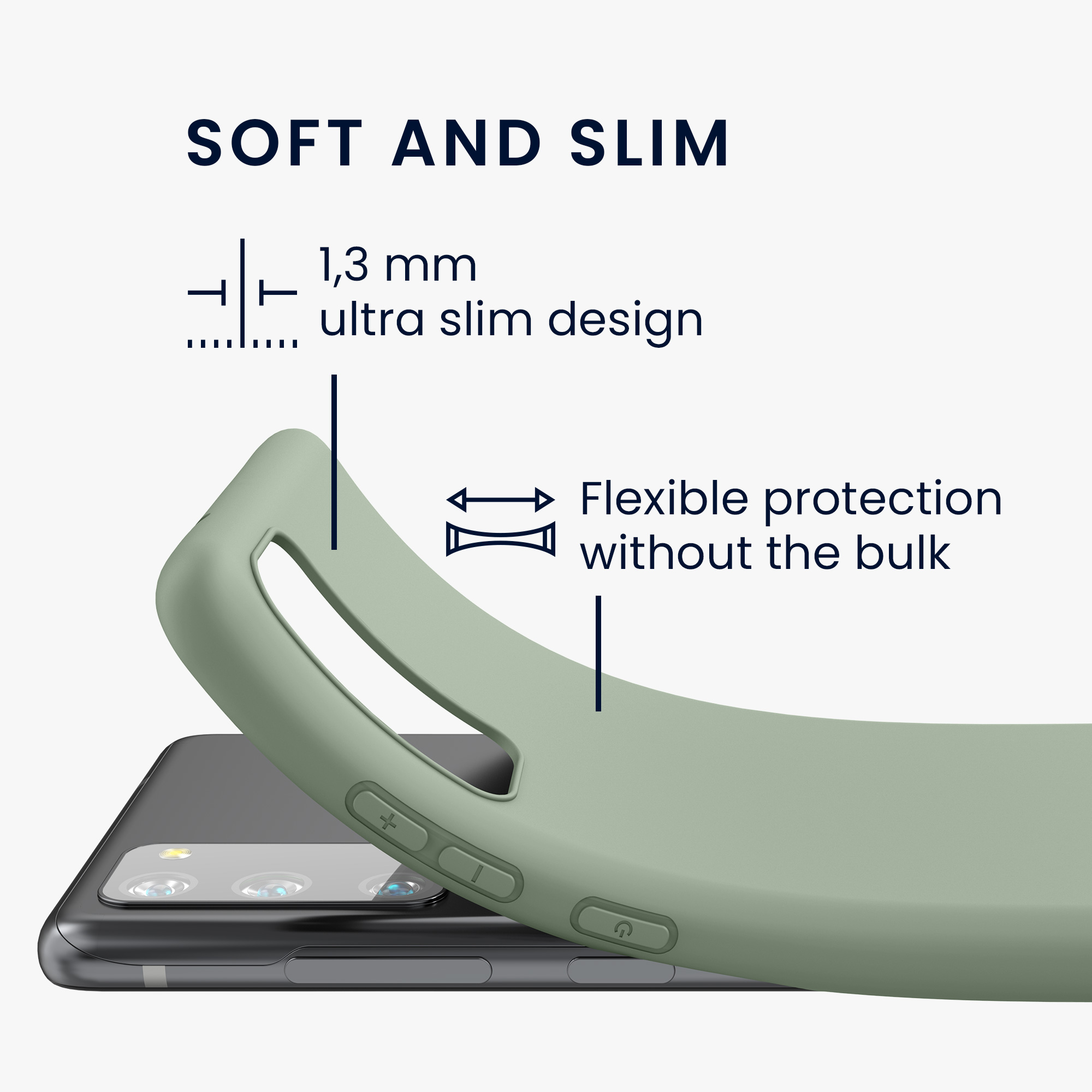 Kryt na mobil Samsung Galaxy S20 FE kwmobile TPU šedozelený