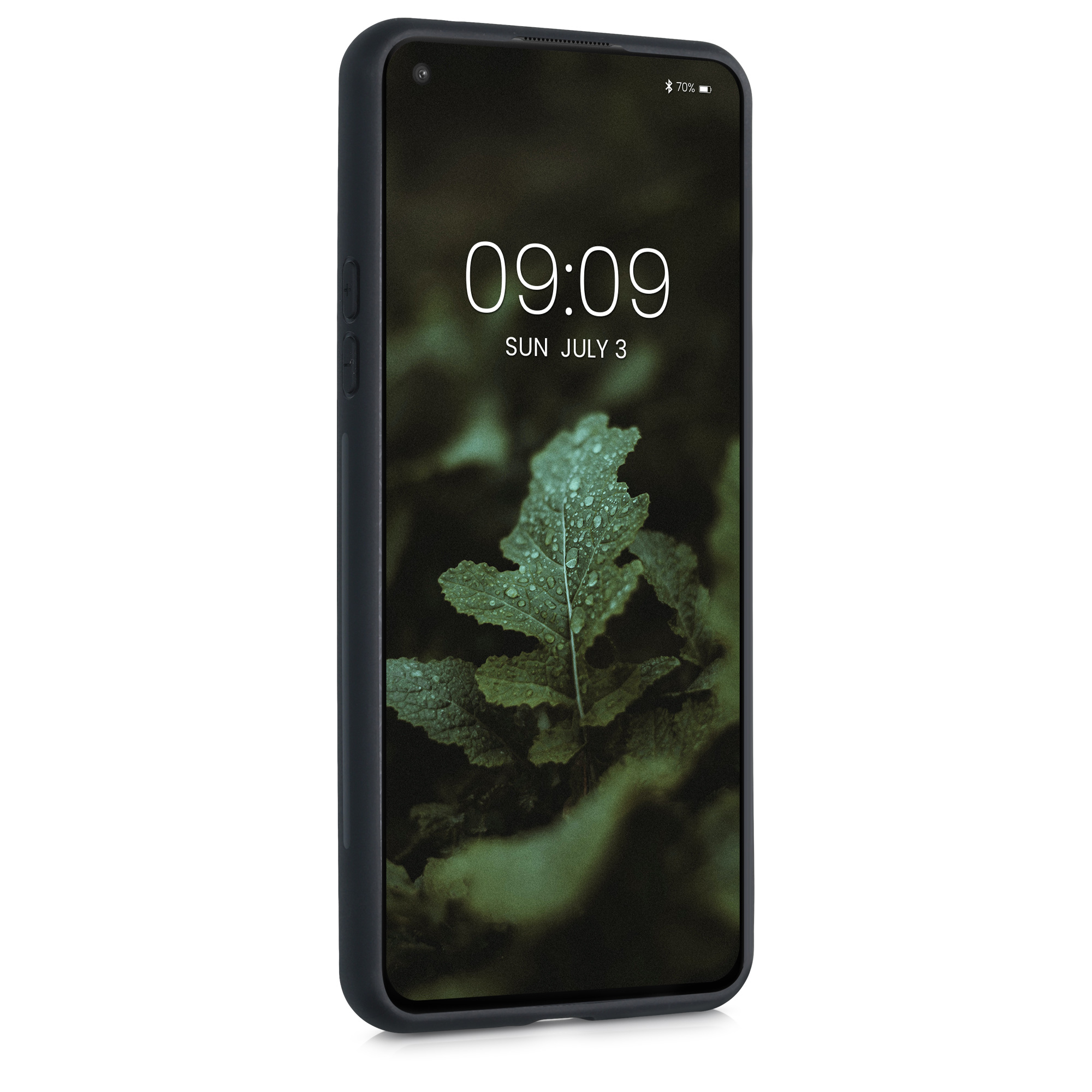 Dřevěný kryt na mobil OnePlus 8T kwmobile TPU rámeček tmavě hnědá