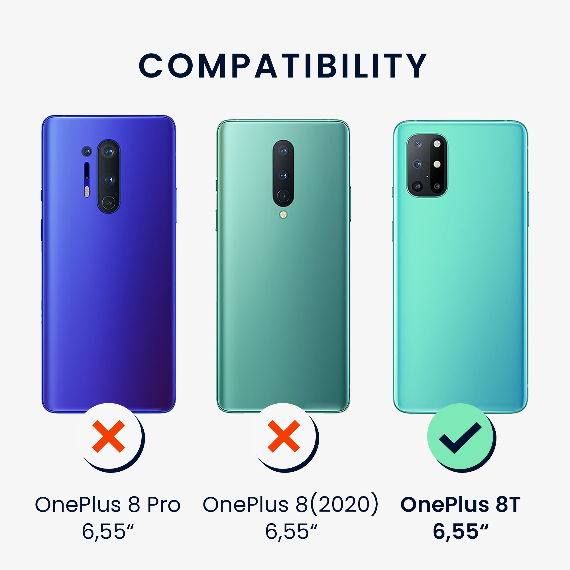 Kryt na mobil OnePlus 8T kwmobile TPU baltická modrá