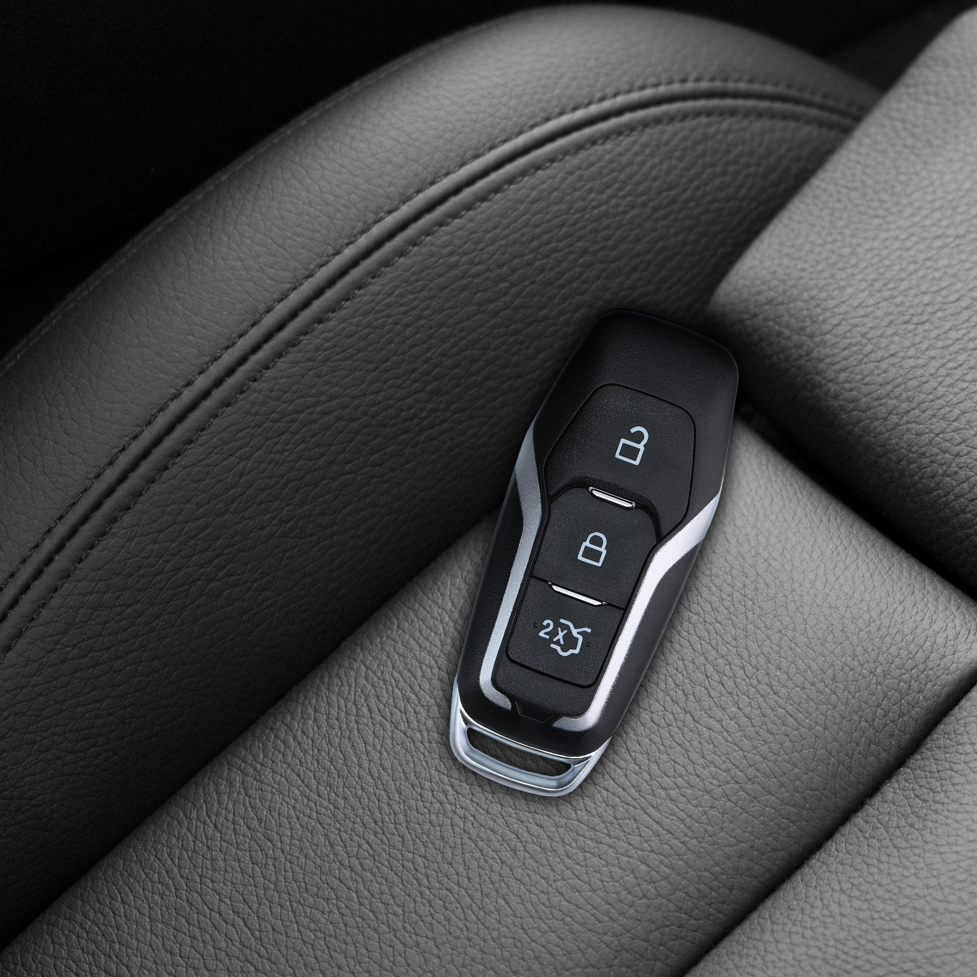 Kryt klíče Ford 3 tlačítka MyKey (Key Free) kwmobile černá pevný plast