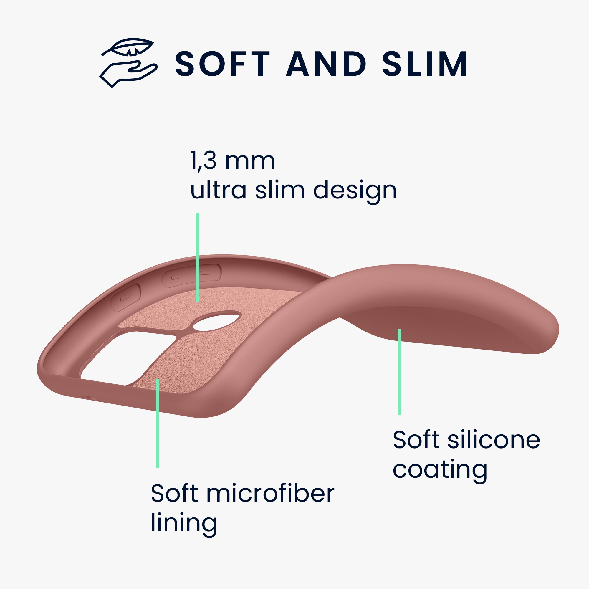 Pouzdro pro Google Pixel 5 kwmobile tenké ochranné silikonové - zimní růže