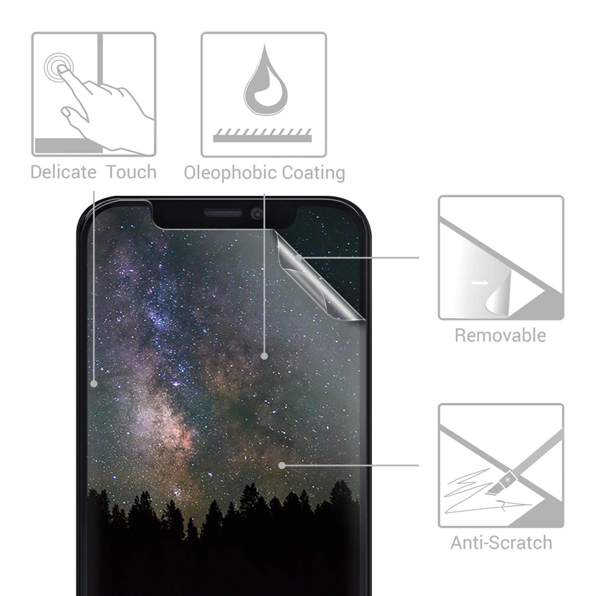 Ochranná fólie kwmobile iPhone 12 / iPhone 12 Pro - 3 ks, čirá