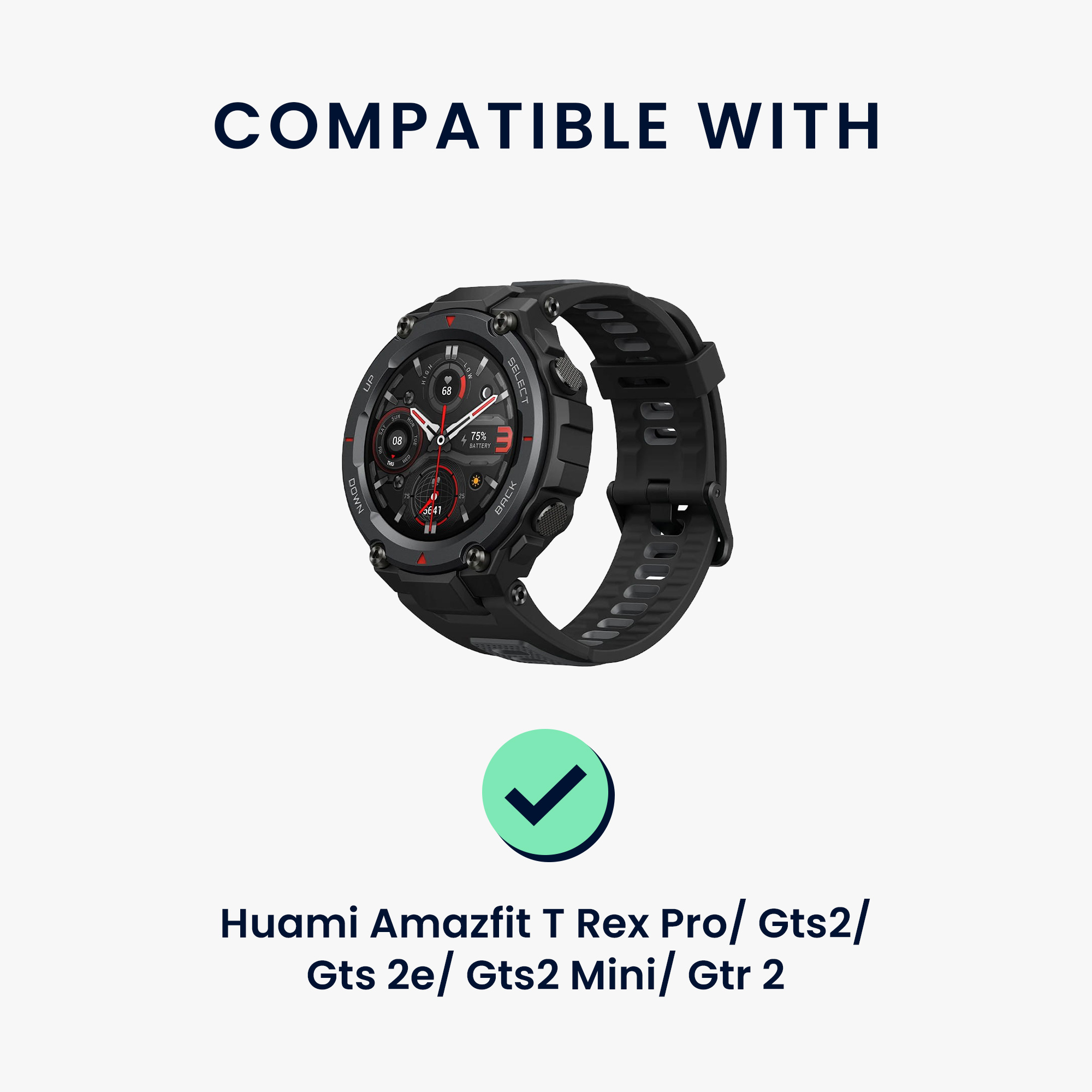 Nabíjecí kabel pro Huami Amazfit T-Rex Pro / GTS2 / GTS 2e / GTS2 Mini / GTR 2 kwmobile - černá 