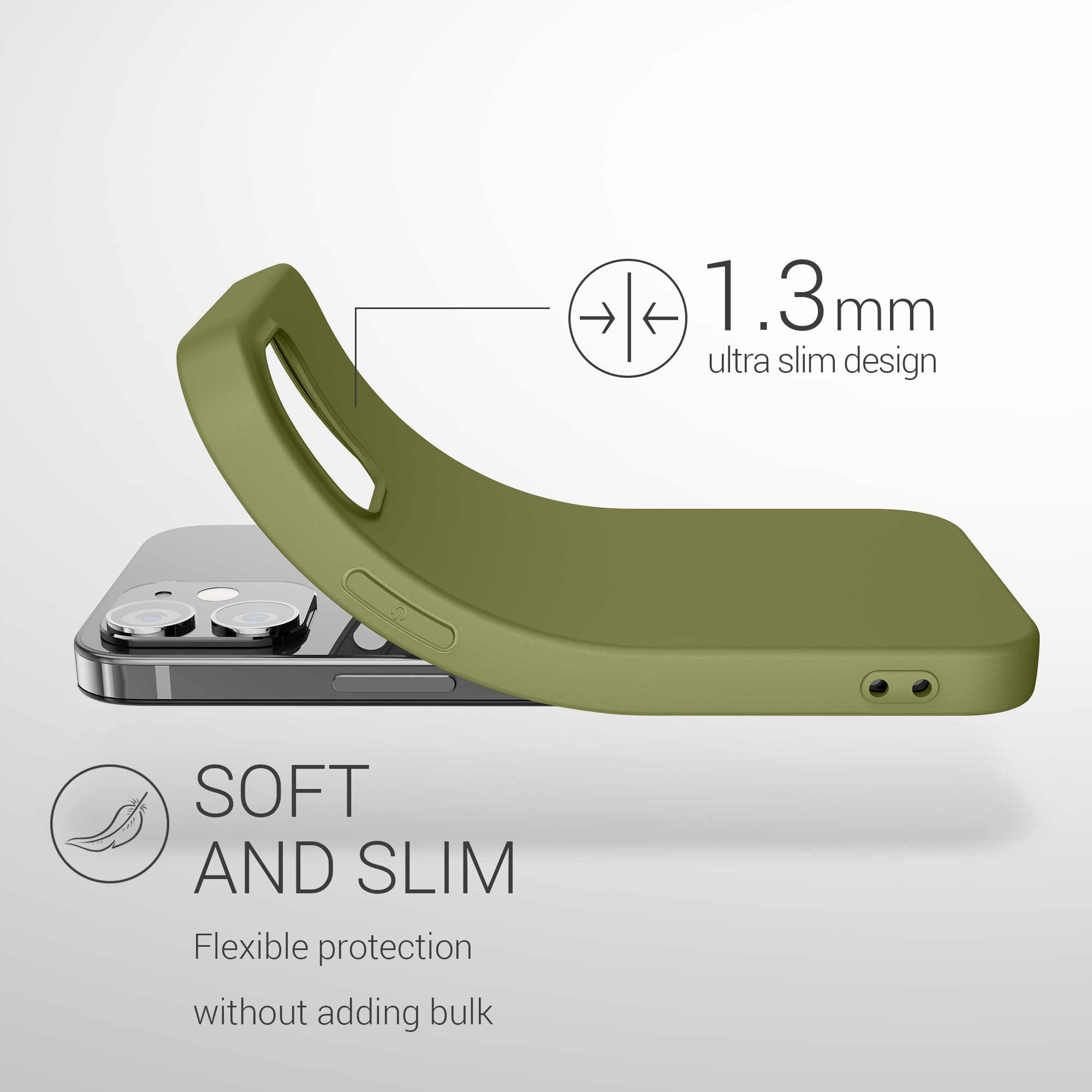 Kryt na mobil kwmobile iPhone 12 / iPhone 12 Pro - Pottery Green