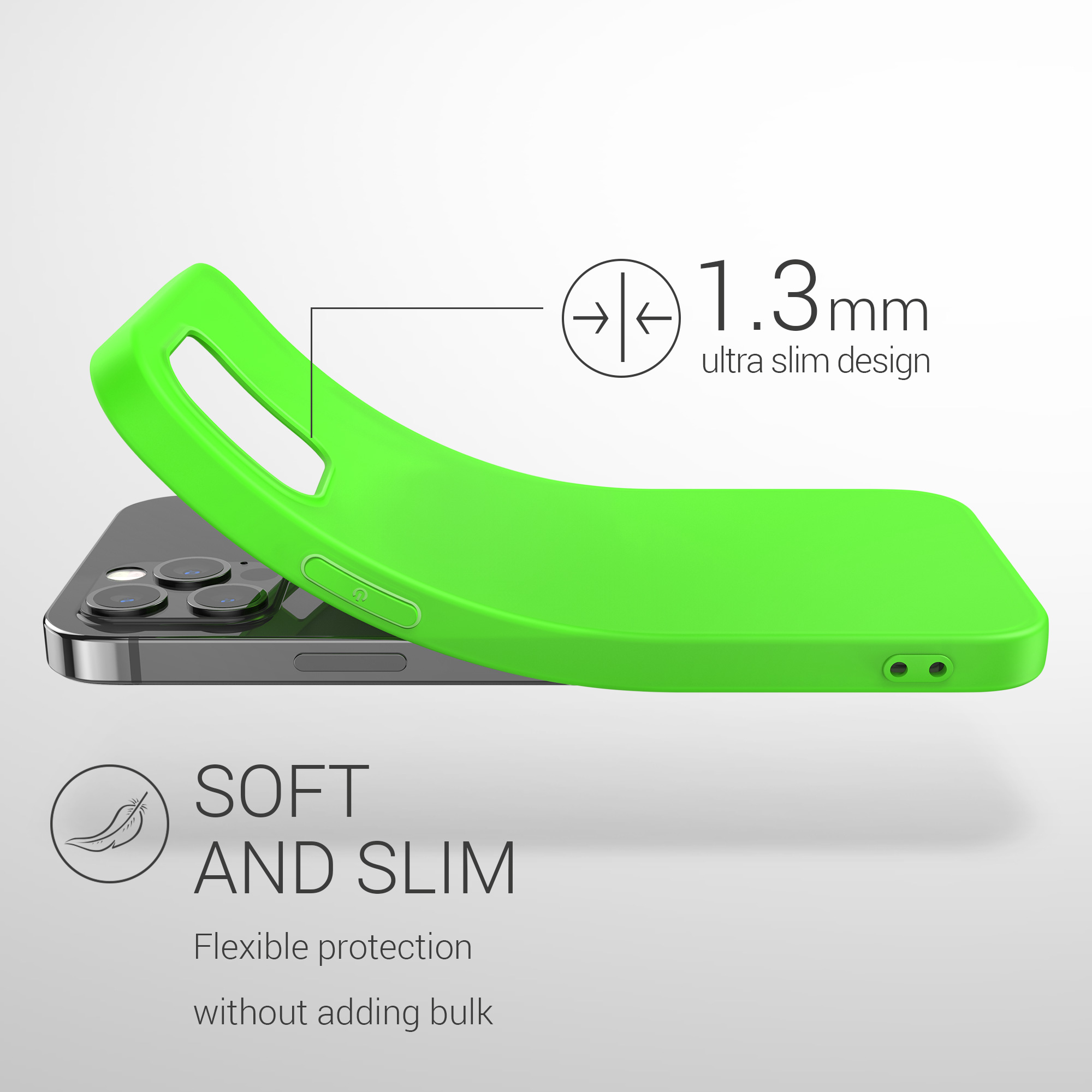 Silikonový kryt kwmobile pro iPhone 12 Pro Max - neonově zelená