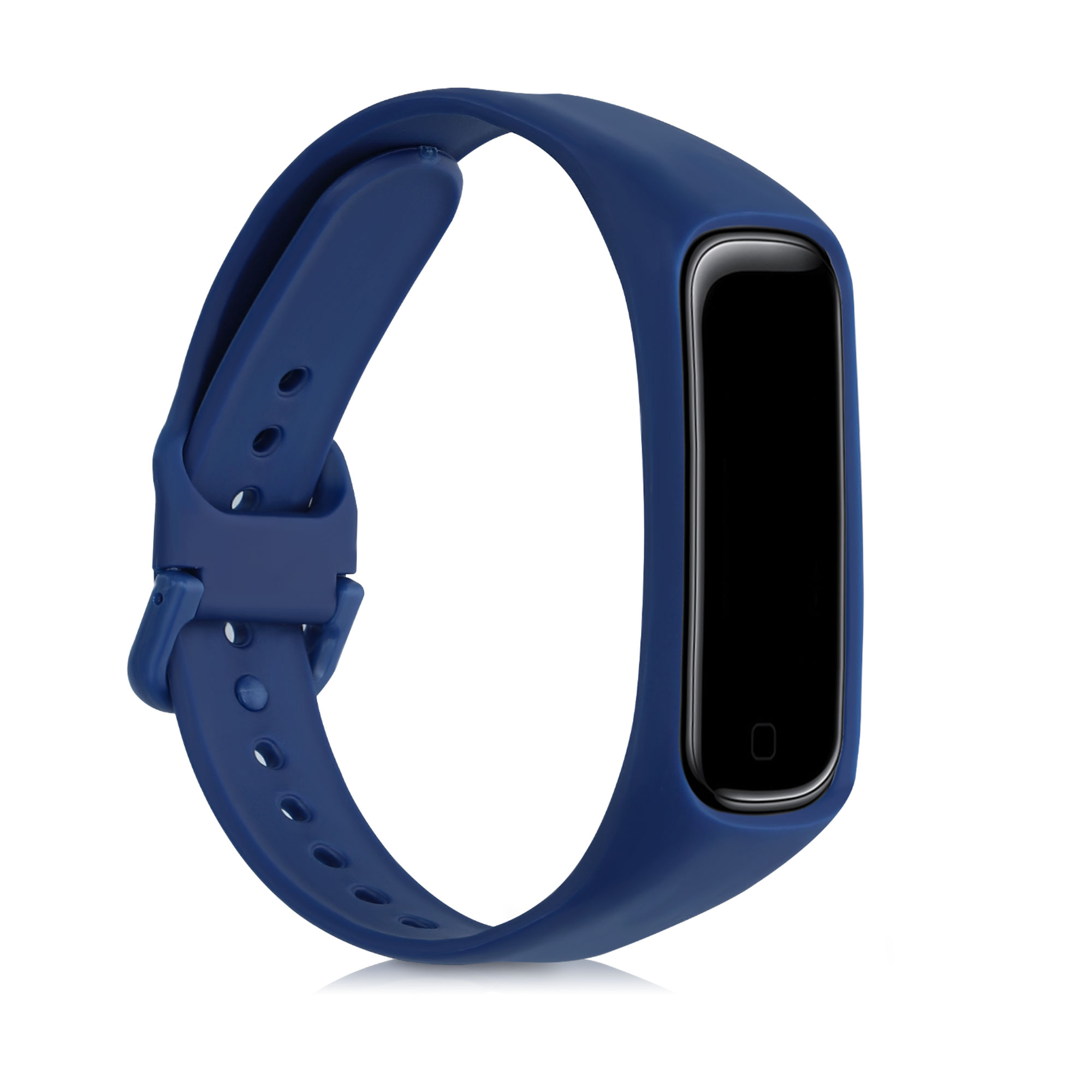 Silikonový řemínek na chytré hodinky Samsung Galaxy Fit 2 kwmobile 2 ks černo-tmavě modrý