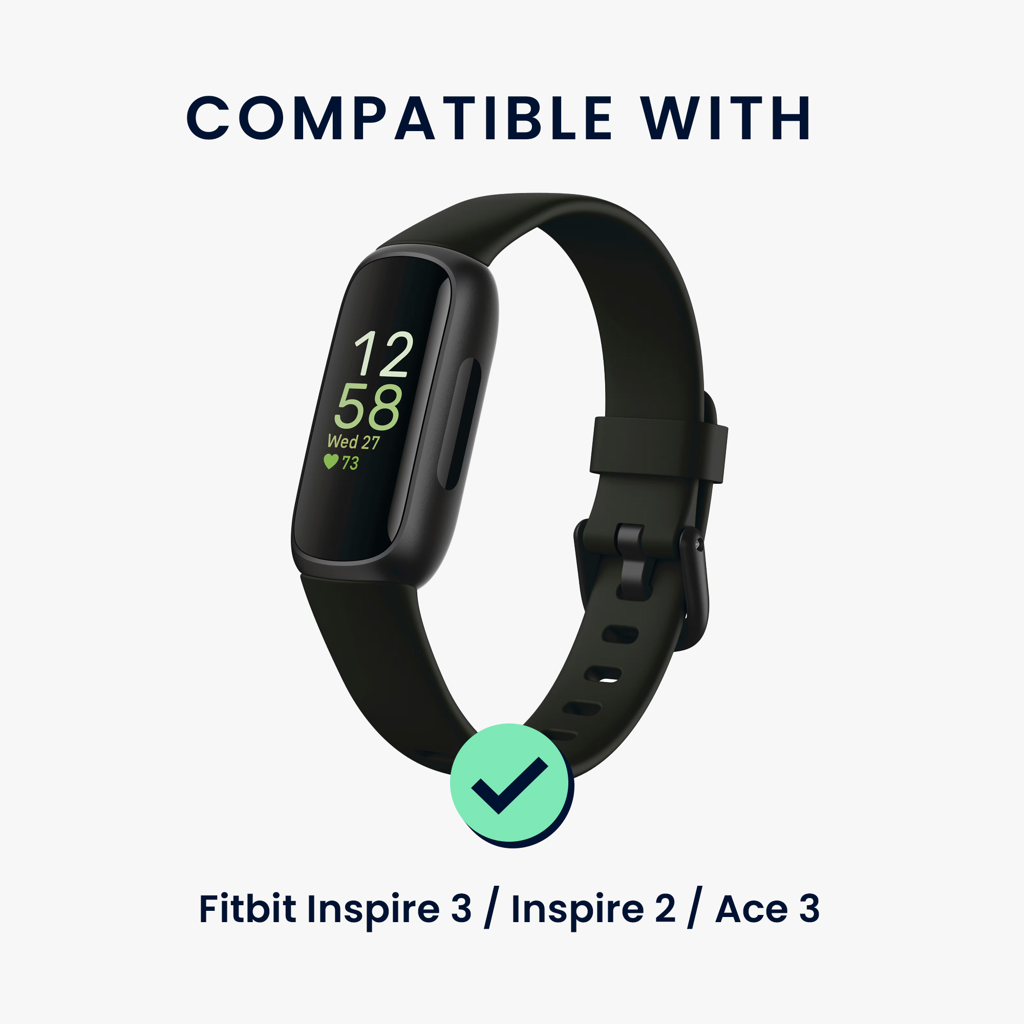 2x Ochranný obal na fitness tracker kwmobile pro Fitbit Inspire 3 / Inspire 2 / Ace 3… - černá / tmavě modrá