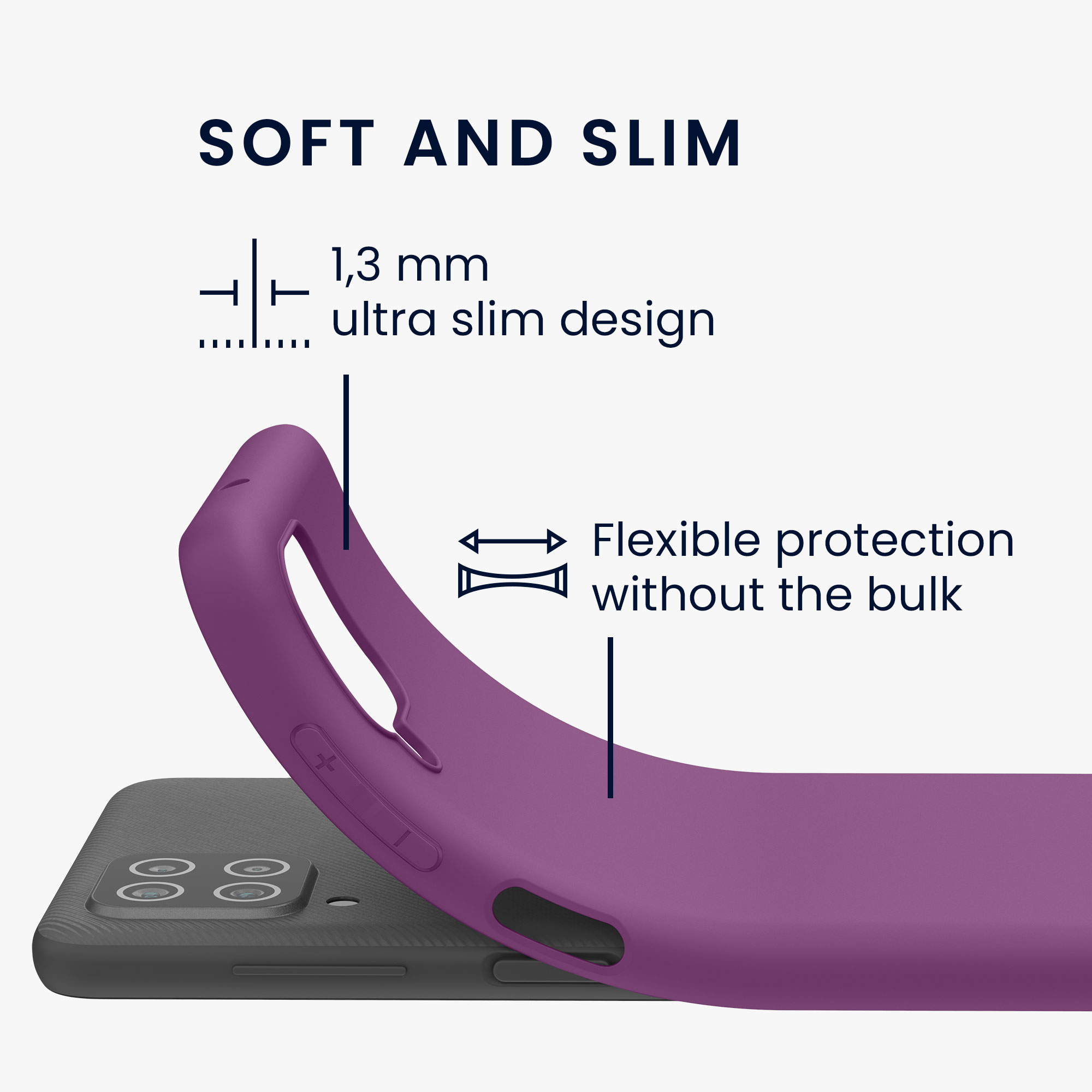Kryt na mobil Samsung Galaxy A12 kwmobile TPU purpurově fialový