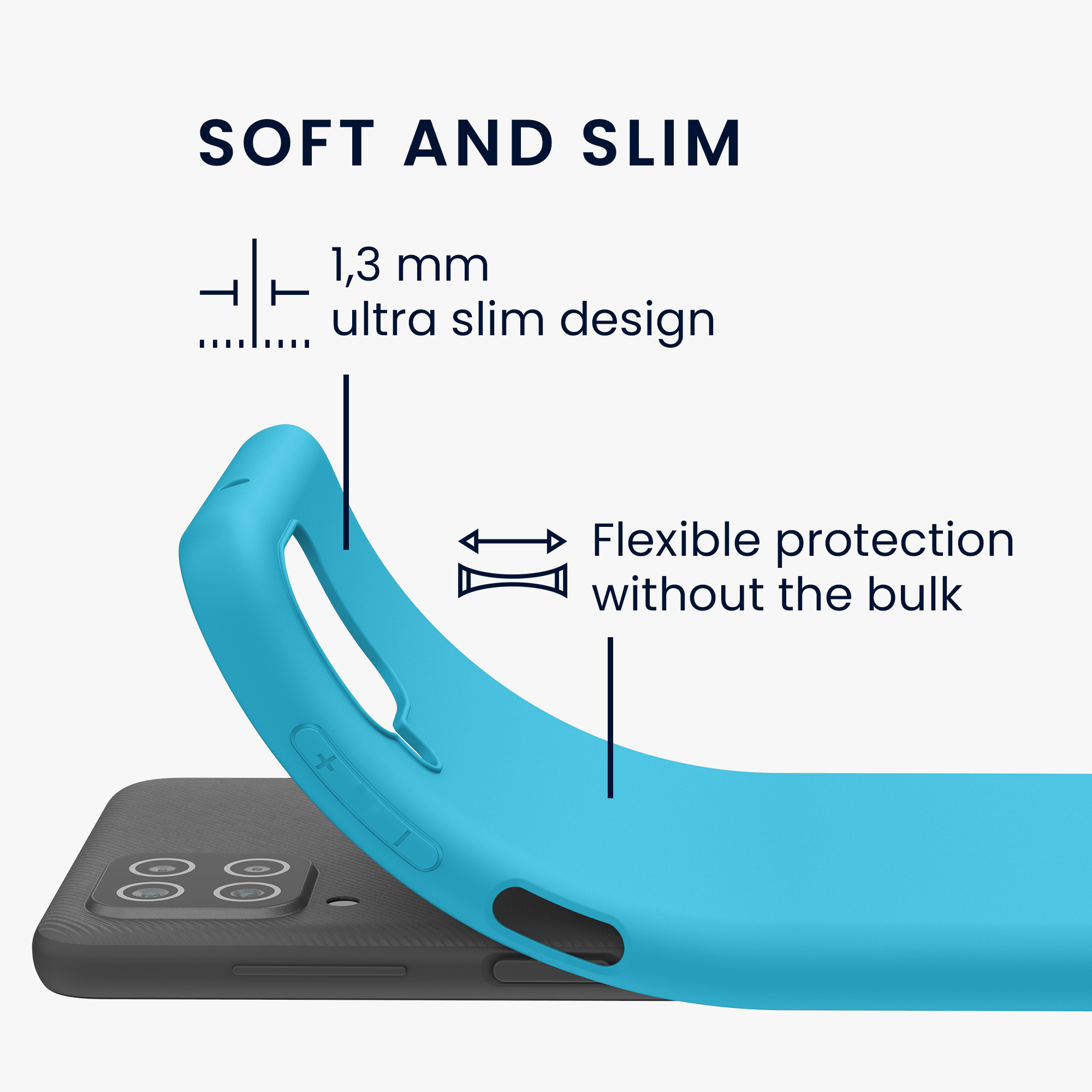 Kryt na mobil Samsung Galaxy A12 kwmobile TPU oceánsky modrý
