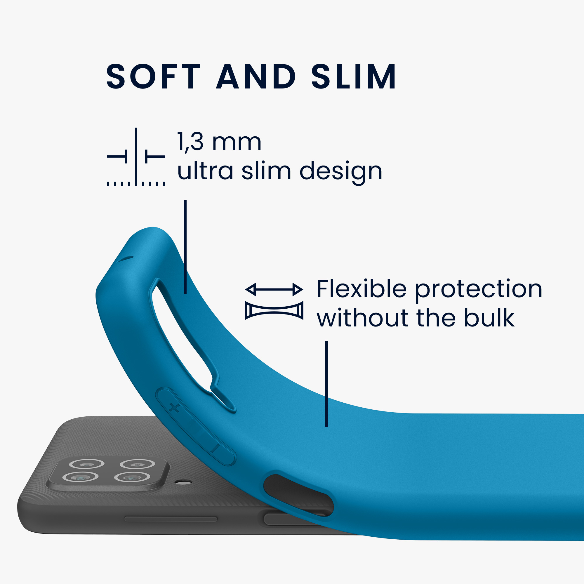 Kryt na mobil Samsung Galaxy A12 kwmobile TPU karibsky modrý