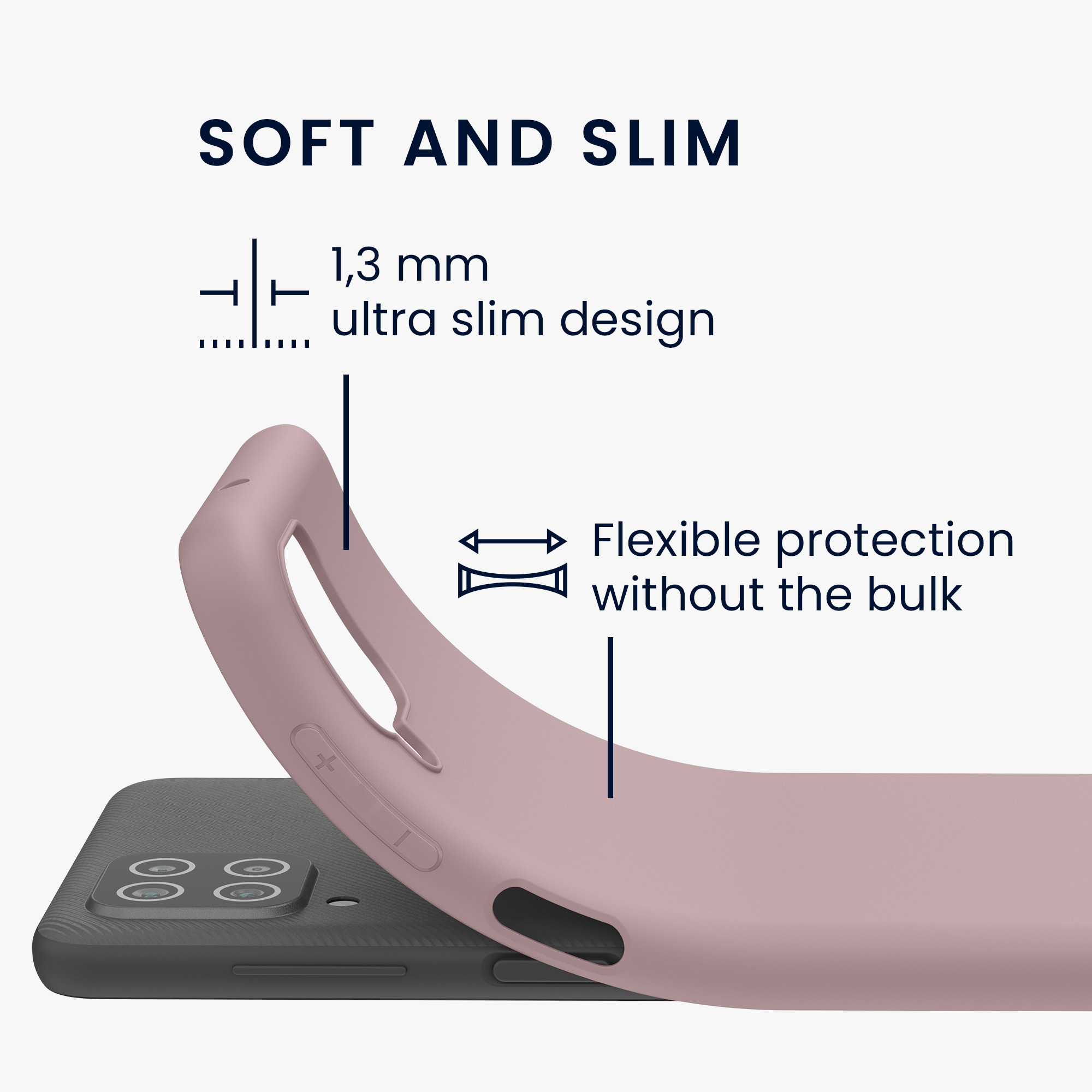 Kryt na mobil Samsung Galaxy A12 kwmobile TPU nude lila