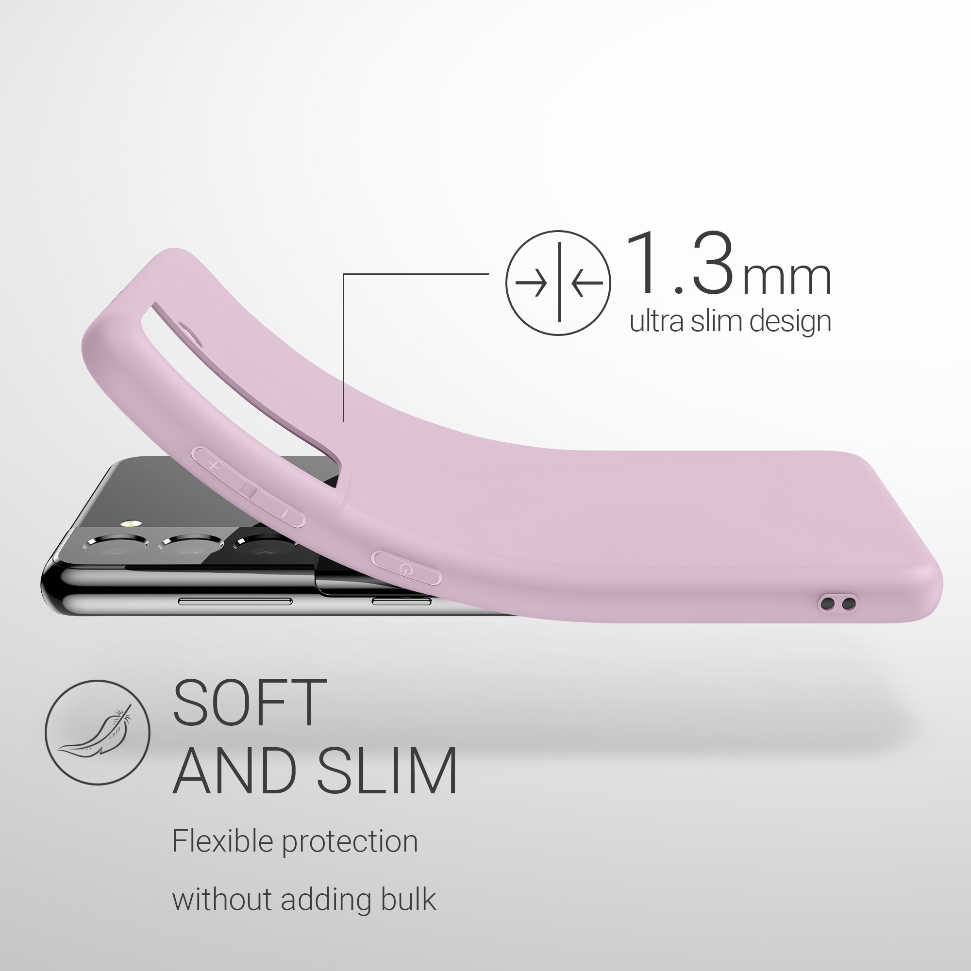Kryt na mobil Samsung Galaxy S21 kwmobile TPU mauve