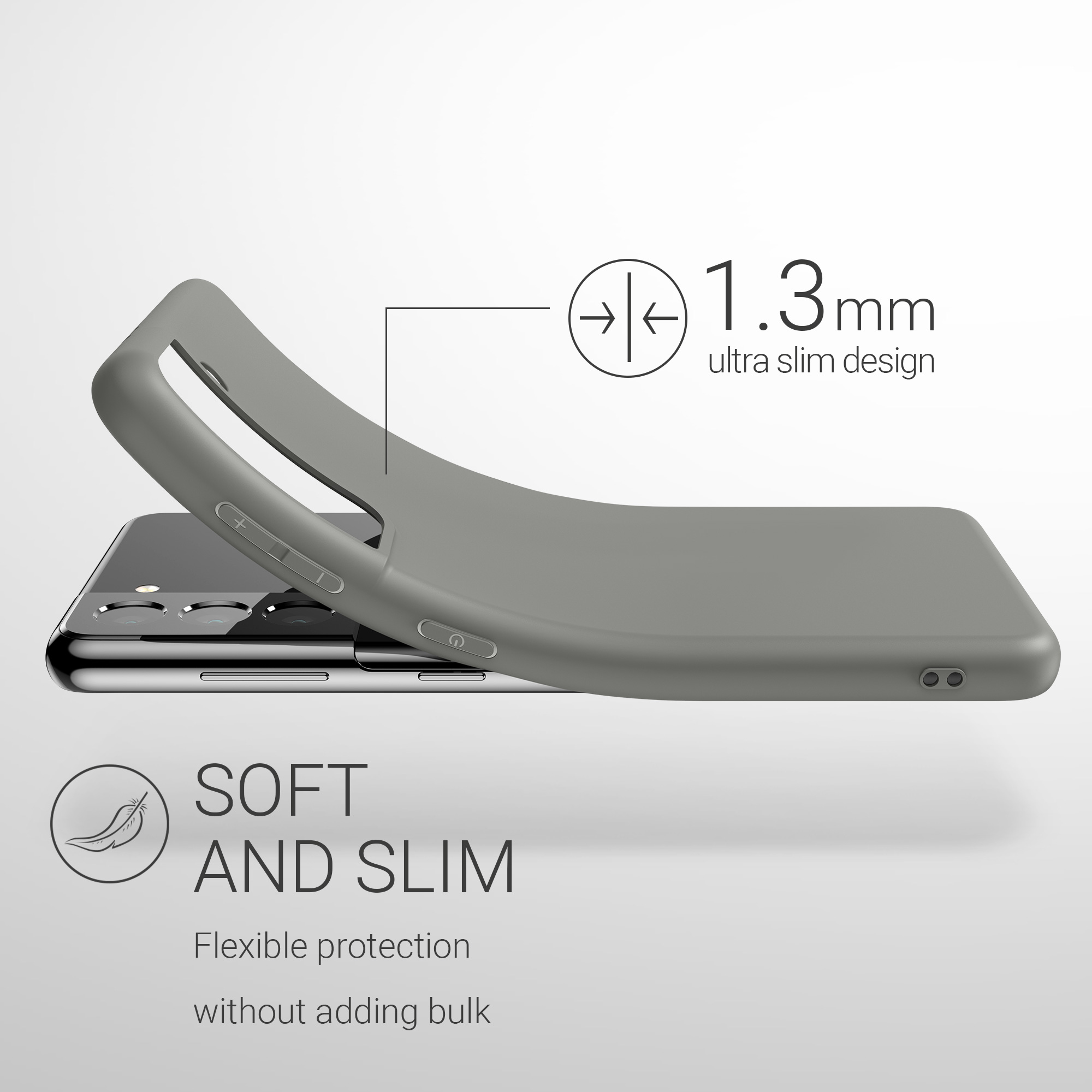 Kryt na mobil Samsung Galaxy S21 kwmobile TPU Stone Dust