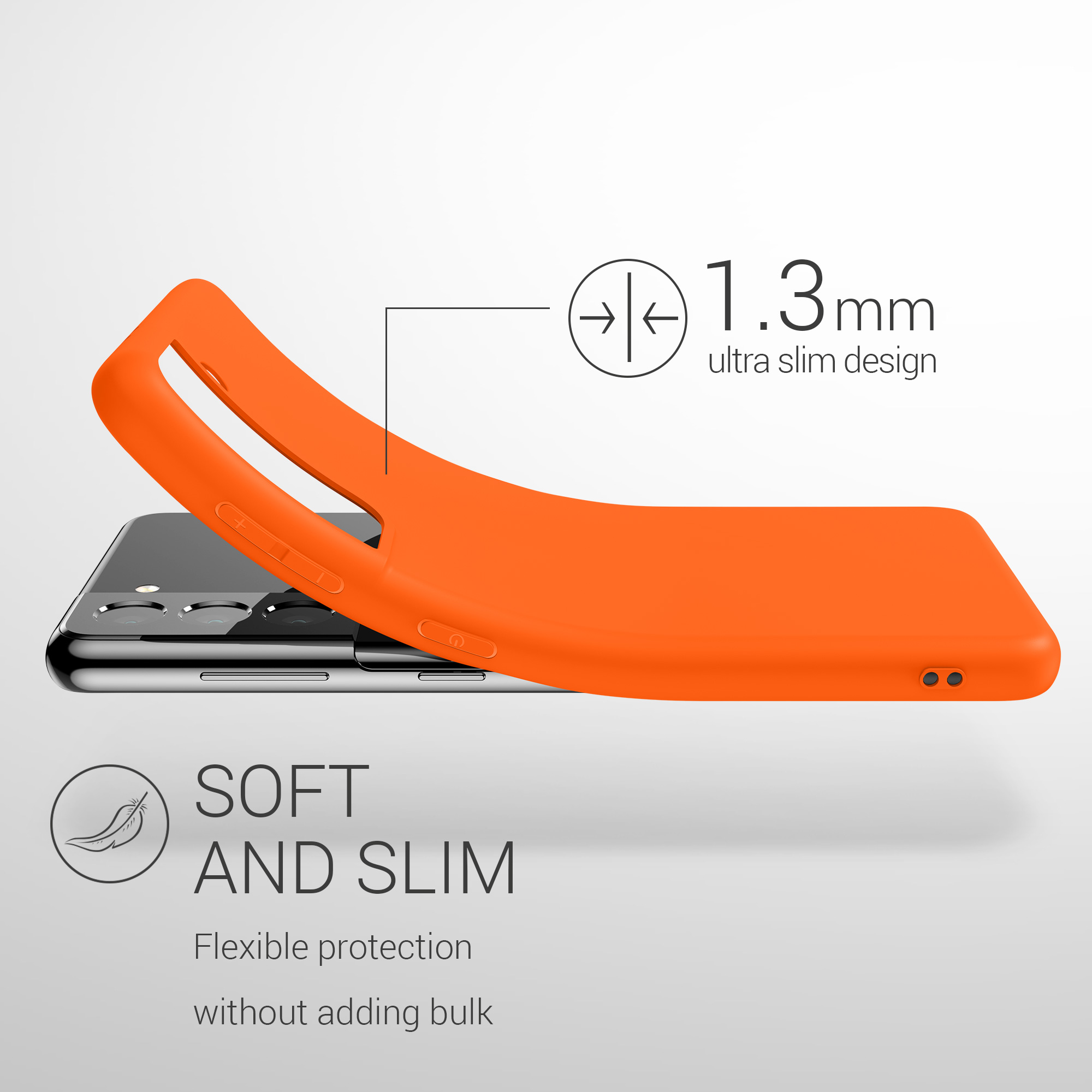 Kryt na mobil Samsung Galaxy S21 kwmobile TPU Neon Orange