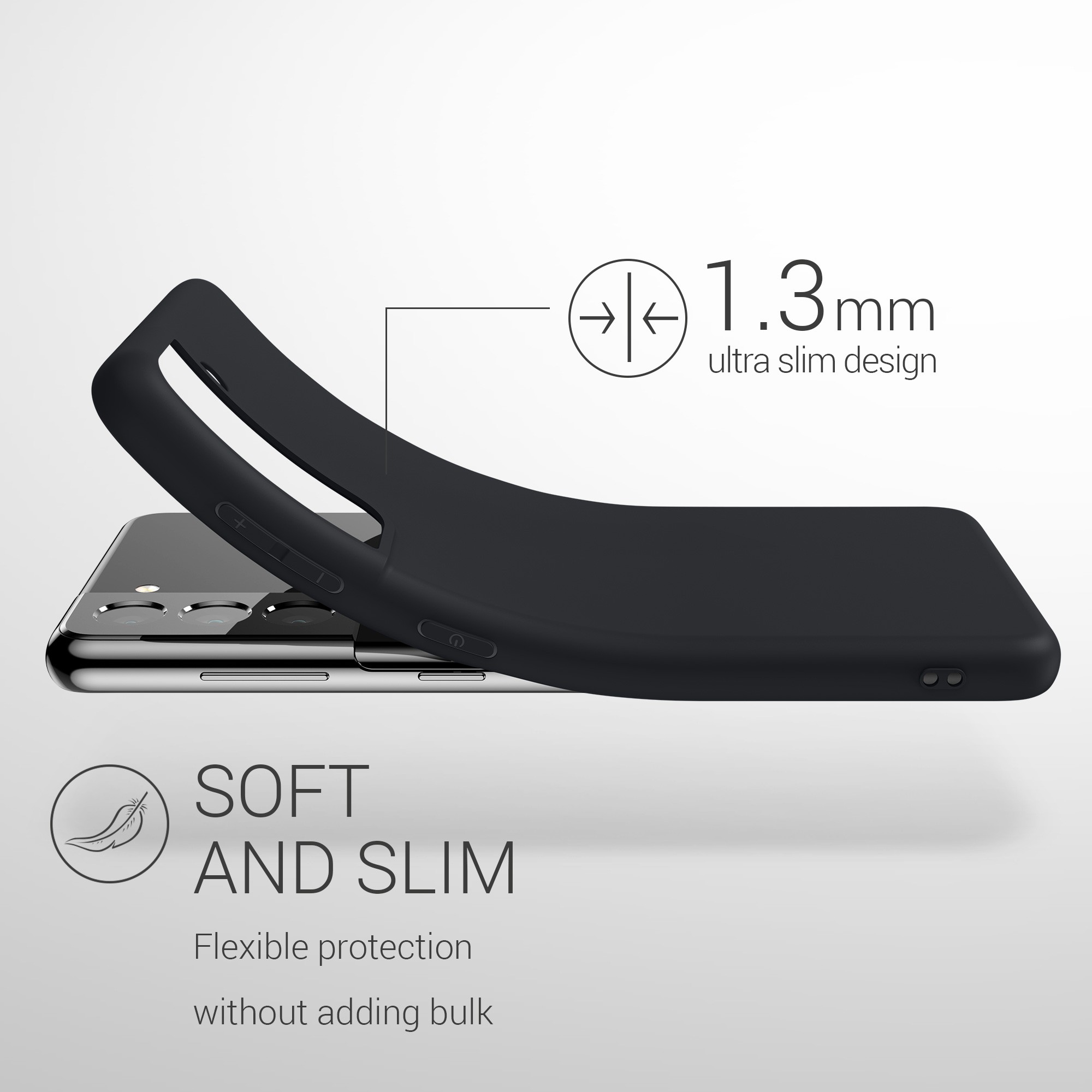 Kryt na mobil Samsung Galaxy S21 kwmobile TPU borůvkově modrý
