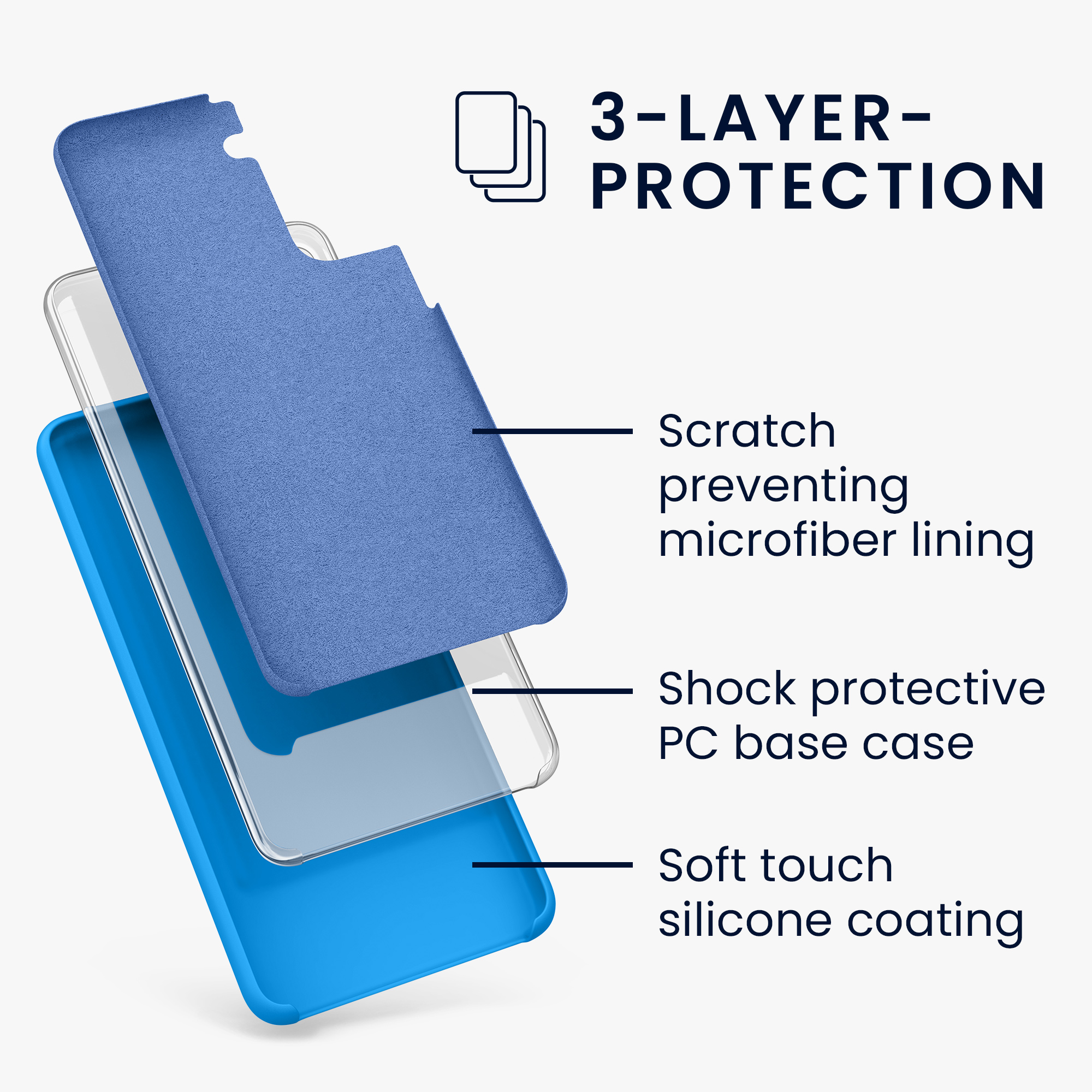 Kryt na mobil Samsung Galaxy S21 kwmobile TPU zářivě modrý