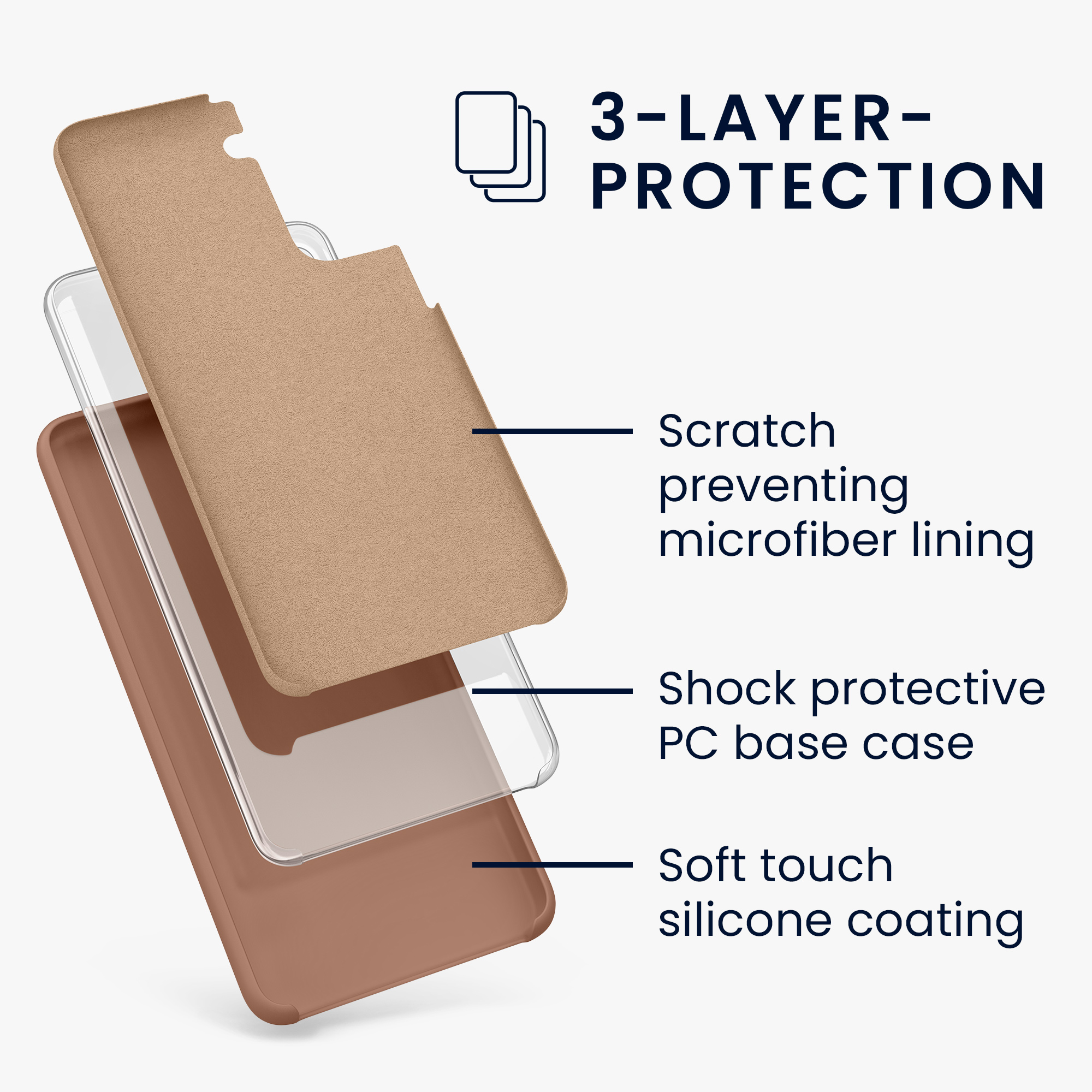 Kryt na mobil Samsung Galaxy S21 kwmobile TPU Cappuccino