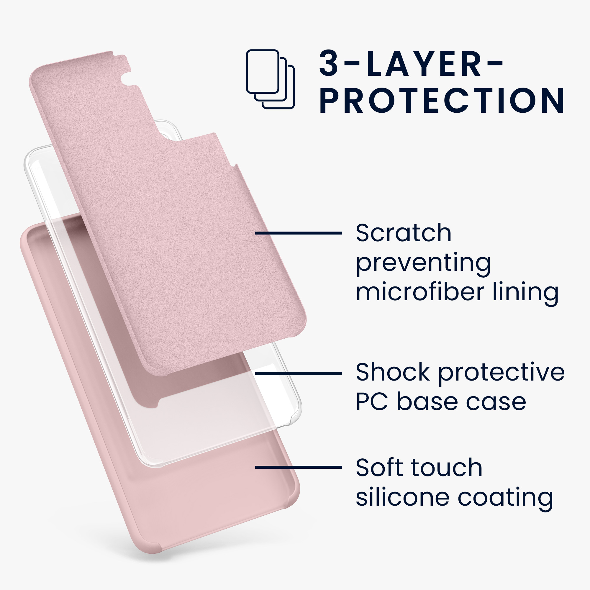 Kryt na mobil Samsung Galaxy S21 kwmobile TPU matně starorůžový