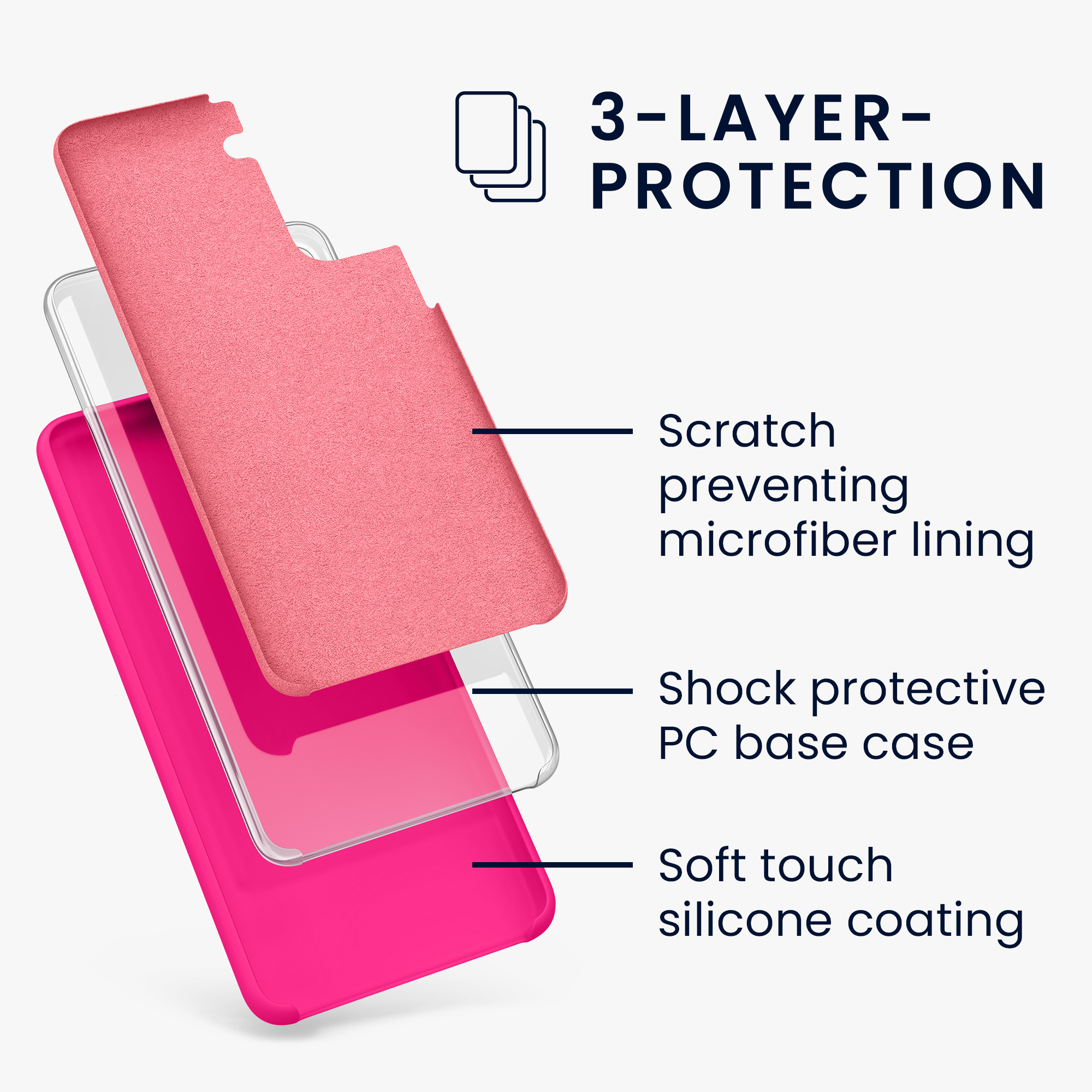 Kryt na mobil Samsung Galaxy S21 kwmobile TPU neonově růžový