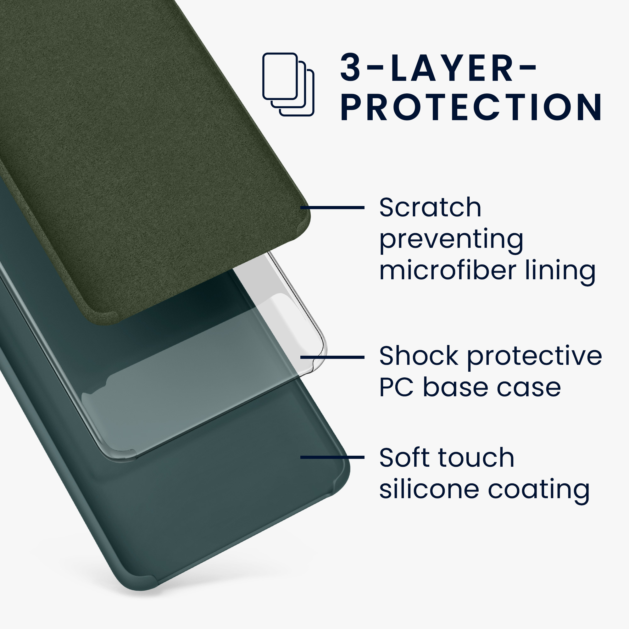 Kryt na mobil Galaxy S21+ kwmobile Soft Cover modrozelená