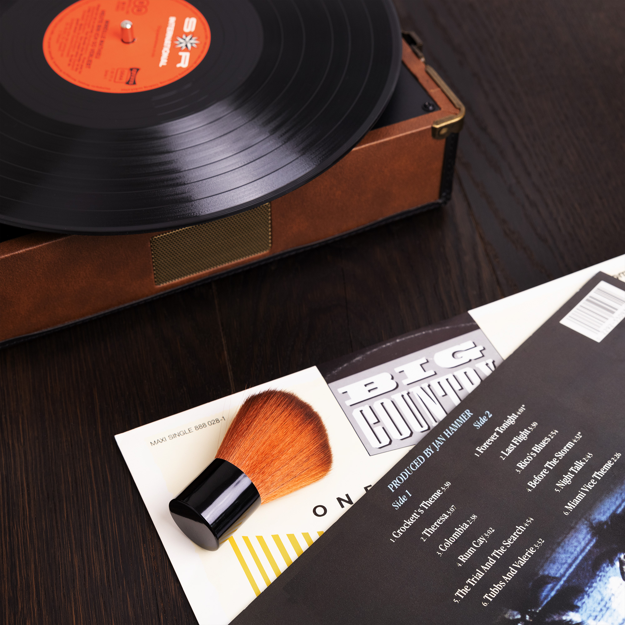 Kartáček na čištění vinylových desek kwmobile nylonové - vinylová příslušenství
