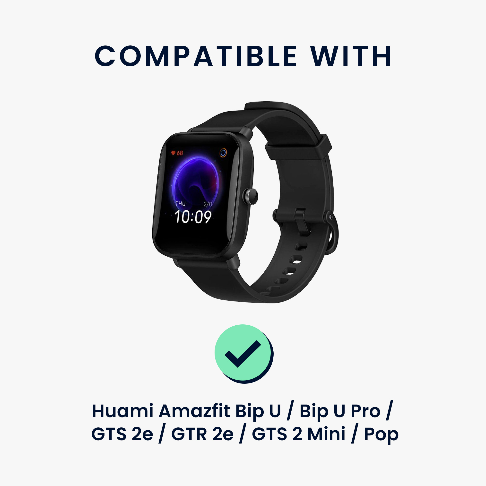 Nabíjecí kabel pro Huami Amazfit Bip U / Bip U Pro / GTS 2e / GTR 2e / GTS 2 Mini / Pop kwmobile - černá