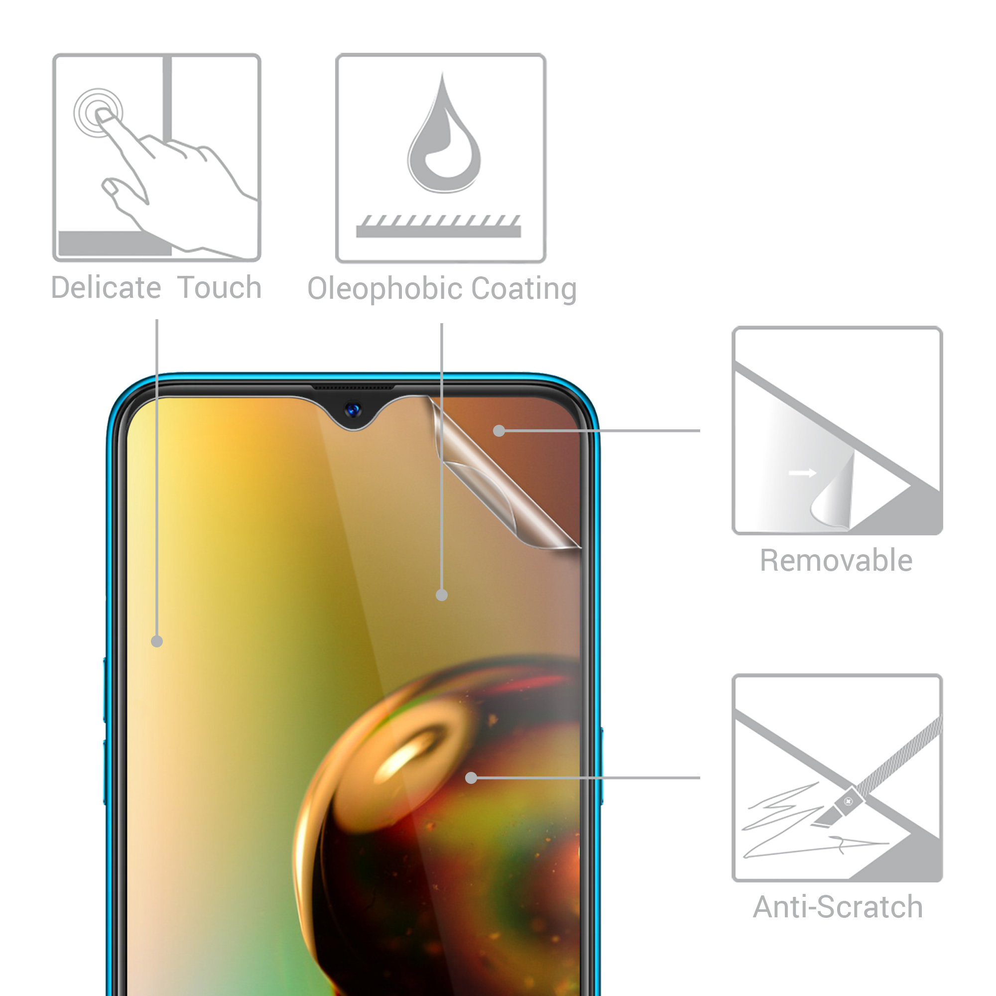 Ochranné fólie Samsung Galaxy A12 kwmobile 3 ks transparentní