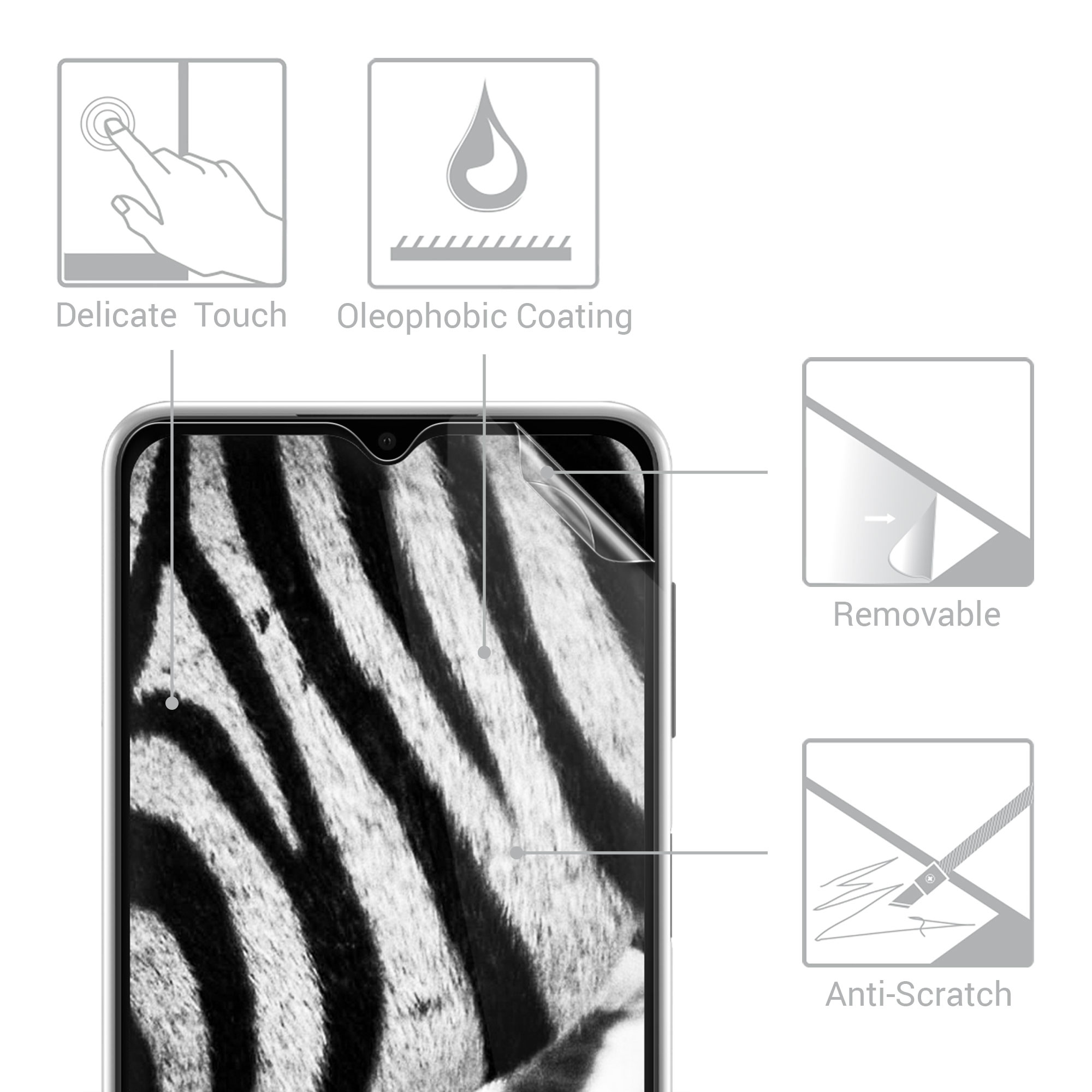 Ochranná fólie Samsung Galaxy A32 5G kwmobile 3 ks ultra čirá transparentní