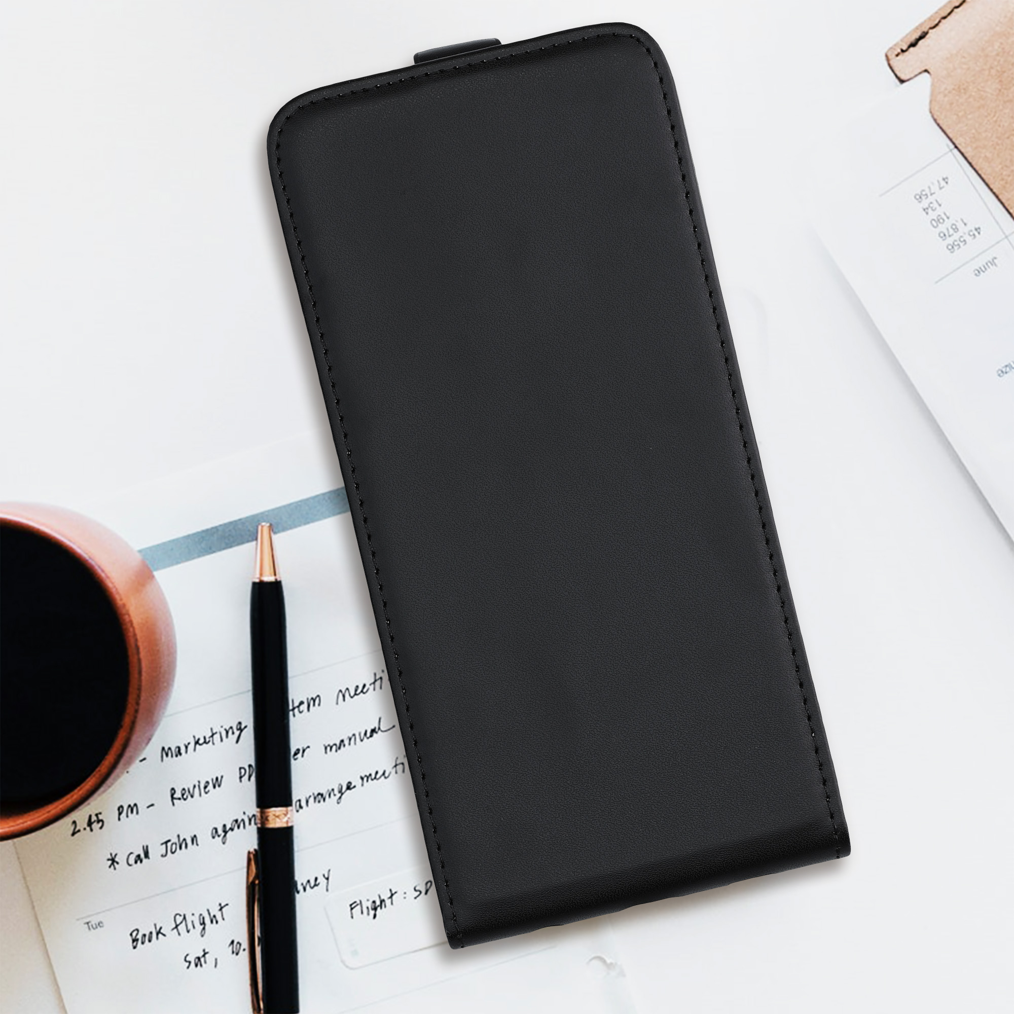 Flip pouzdro Samsung Galaxy A32 5G kwmobile PU kůže vertikální s magnetem Černá