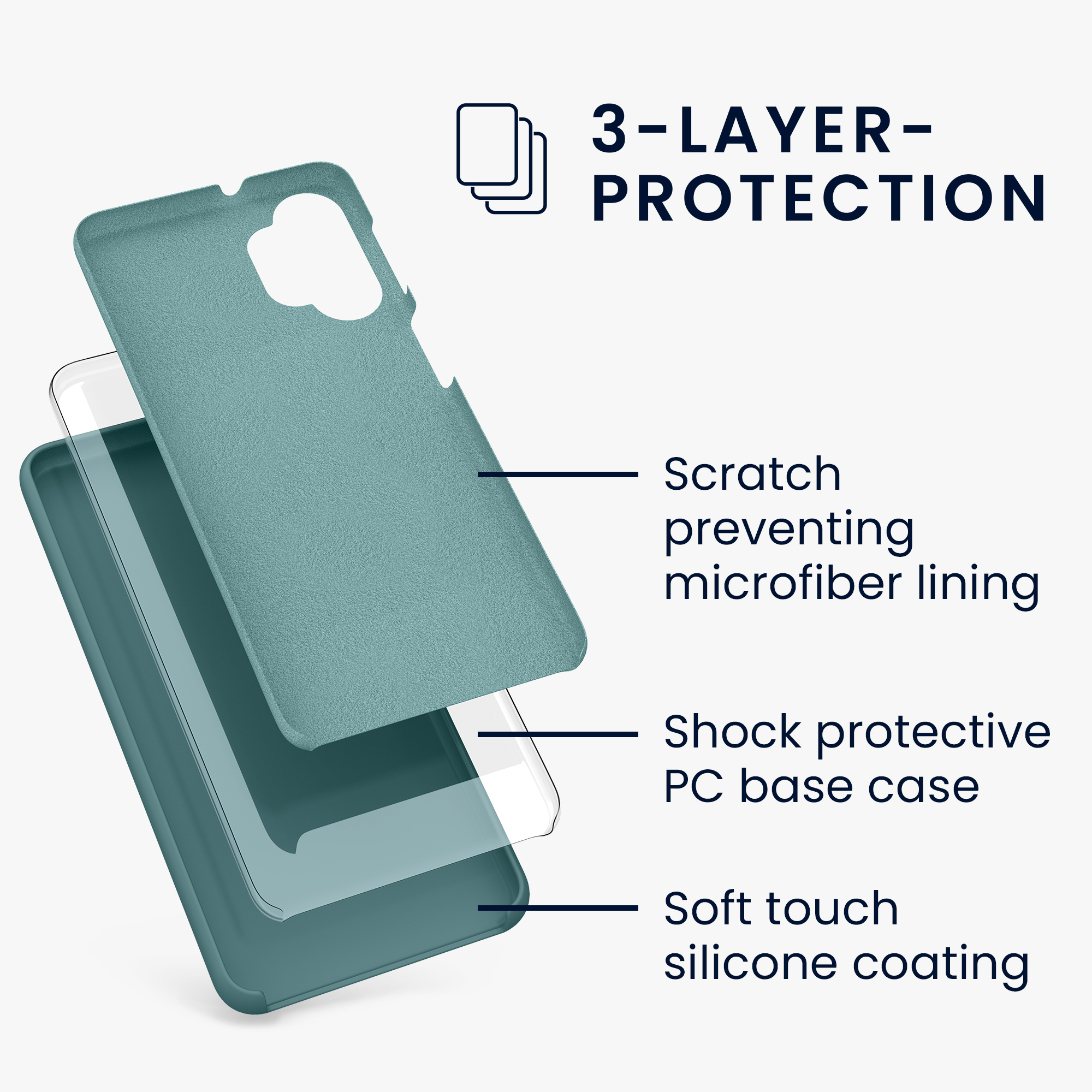 Kryt na mobil Samsung Galaxy A32 5G kwmobile TPU Modro-zelená
