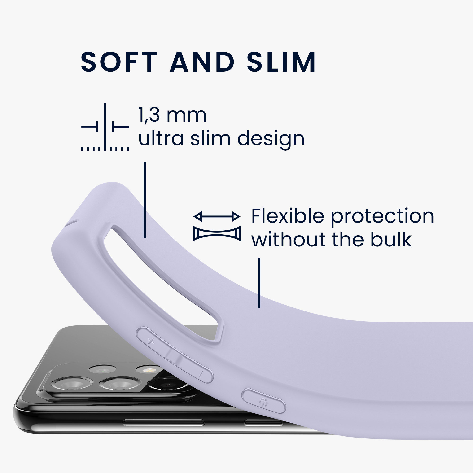 Kryt na mobil Samsung Galaxy A52 / A52 5G / A52s 5G kwmobile TPU Levandulová