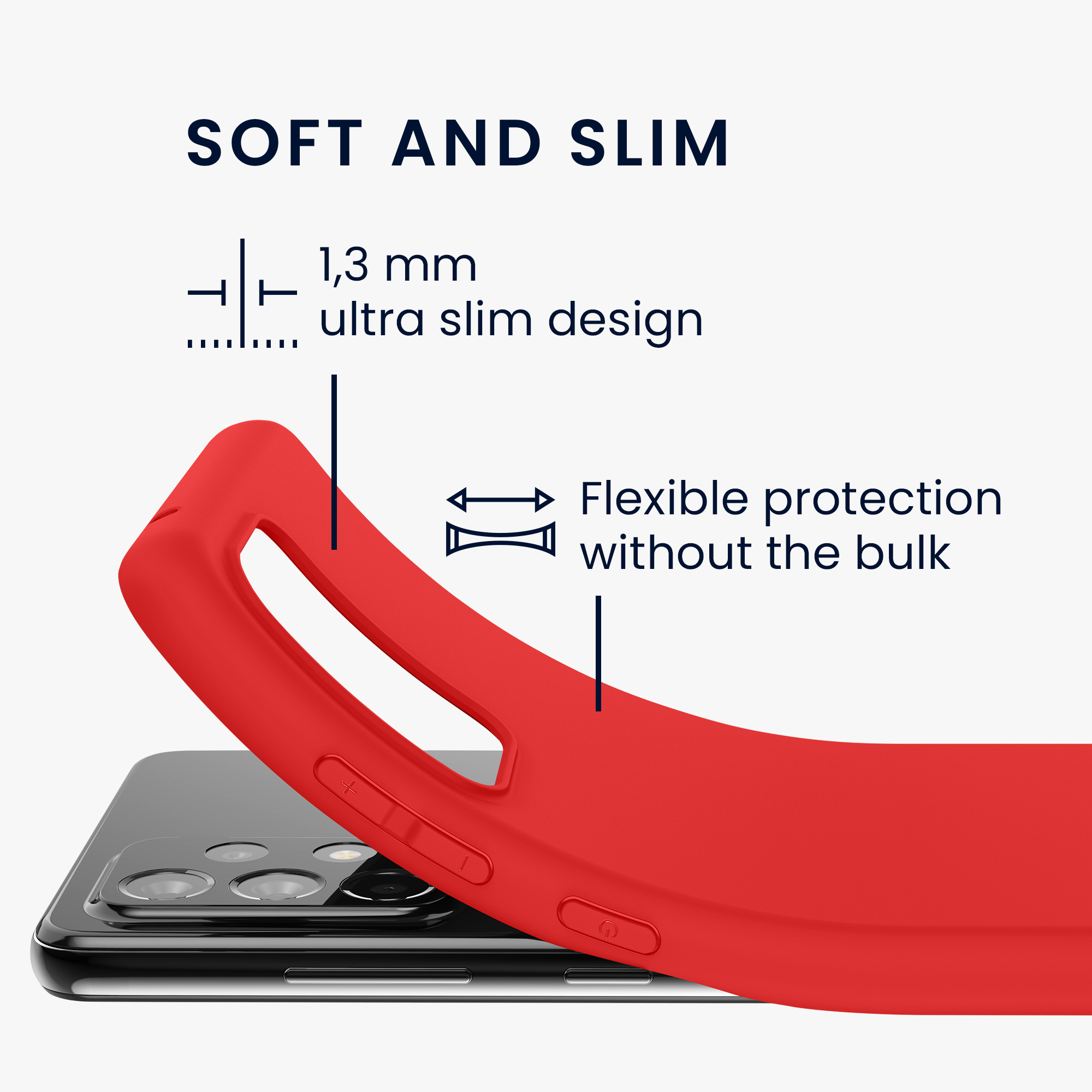 Kryt na mobil Samsung Galaxy A52 / A52 5G / A52s 5G kwmobile TPU Neonová červená