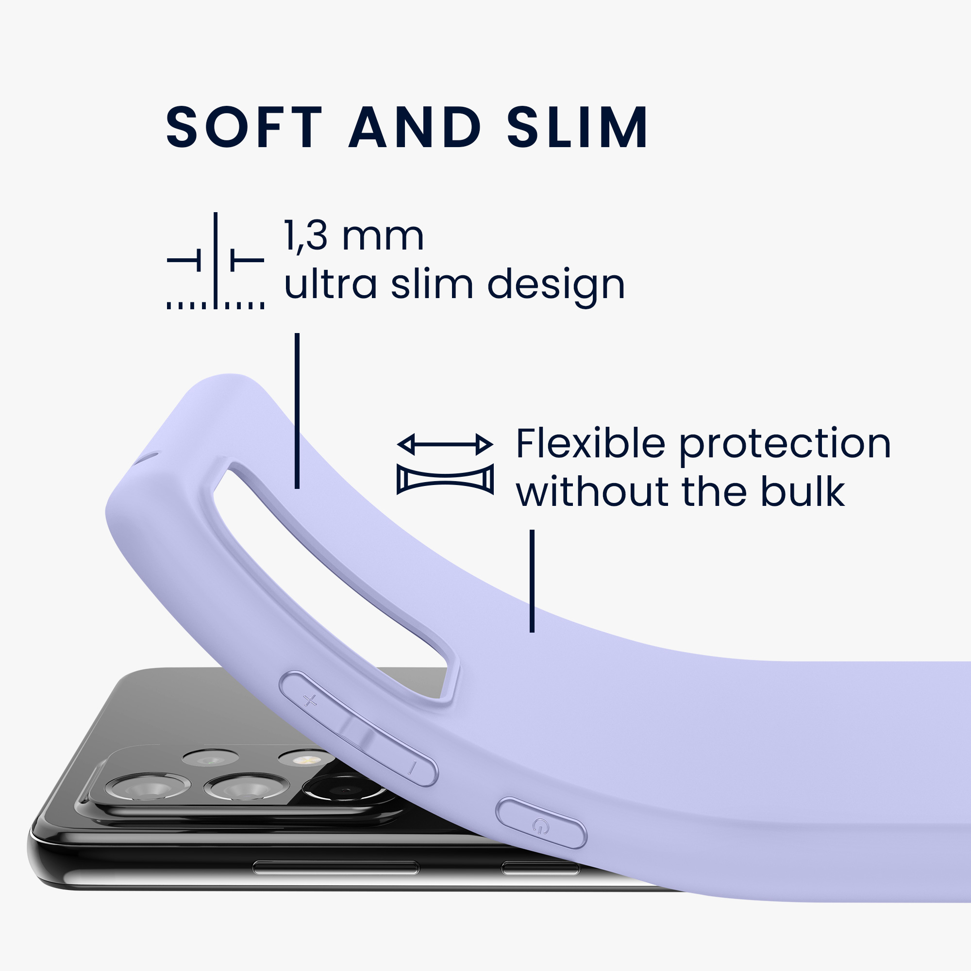 Kryt na mobil Samsung Galaxy A52 / A52 5G / A52s 5G kwmobile TPU Světlá levandule