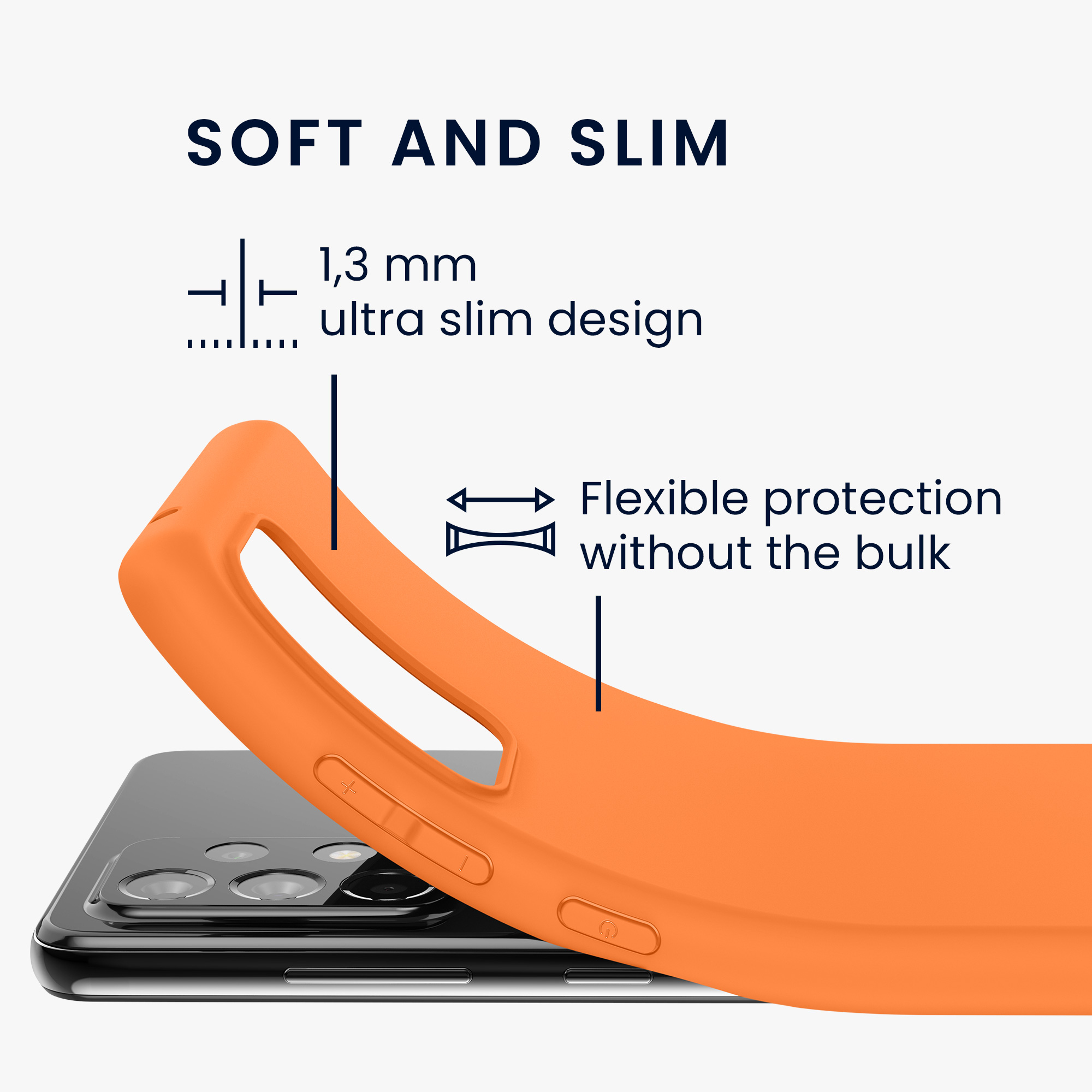 Kryt na mobil Samsung Galaxy A52 / A52 5G / A52s 5G kwmobile TPU Ovocná oranžová