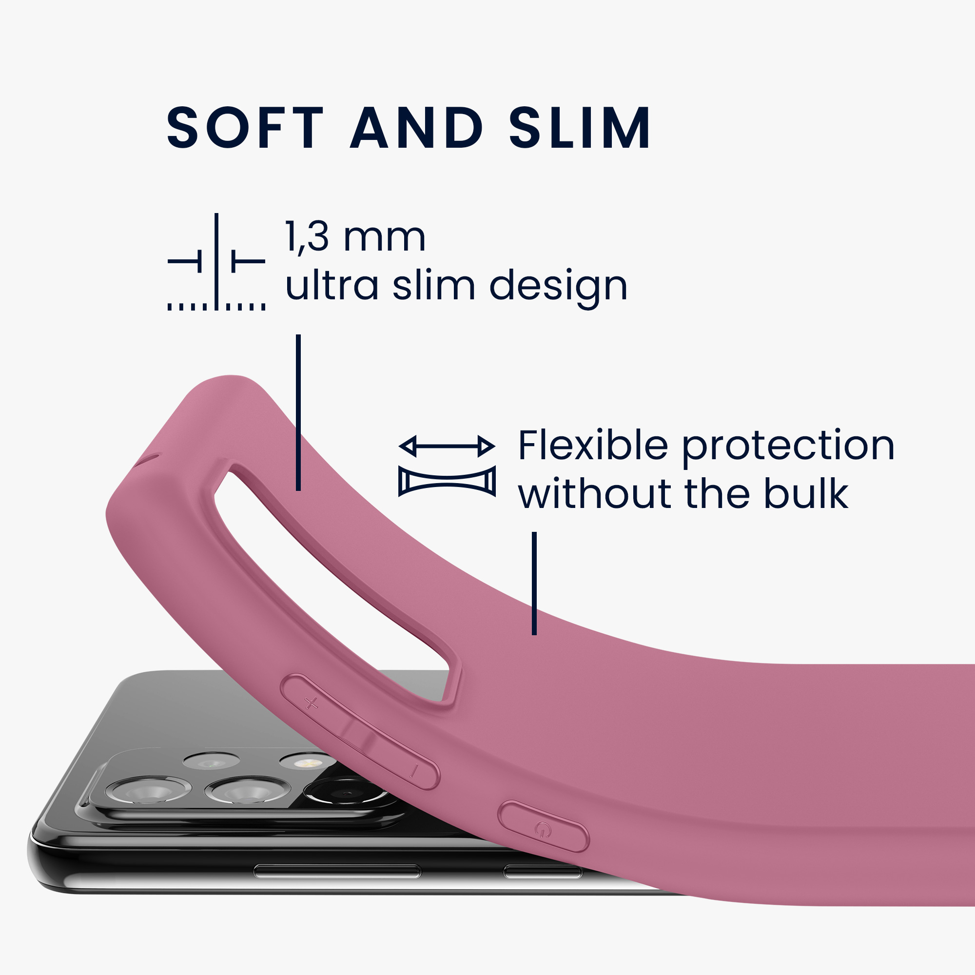 Kryt na mobil Samsung Galaxy A52 / A52 5G / A52s 5G kwmobile TPU Tmavě růžová