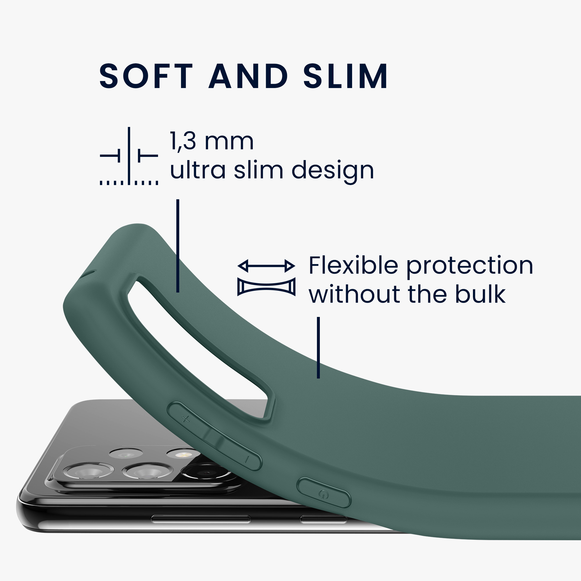 Kryt na mobil Samsung Galaxy A52 / A52 5G / A52s 5G kwmobile TPU Modro-zelená